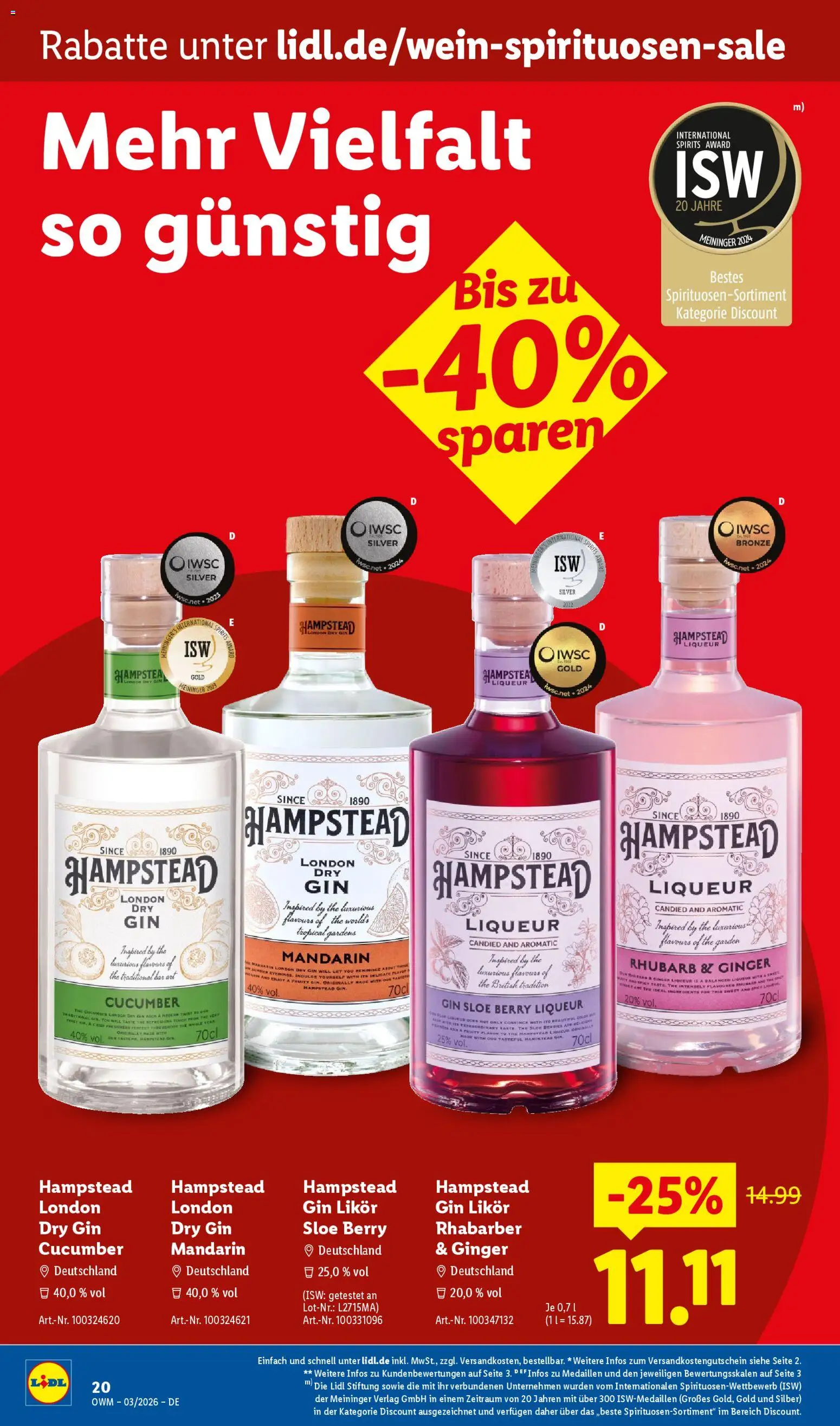 Lidl - Prospekt - Seite 20 - gültig ab 01.03.2026