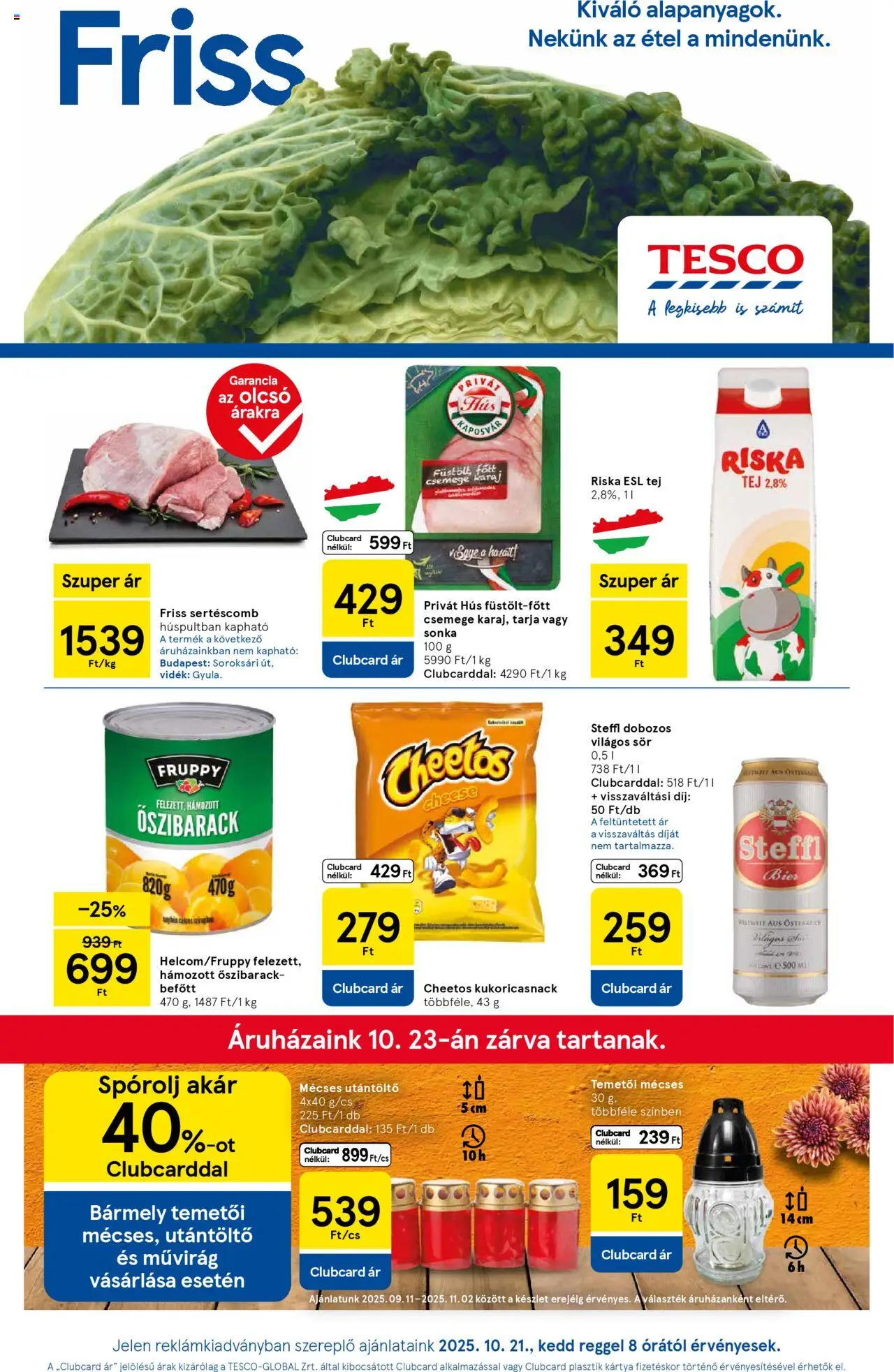 Tesco Hipermarket - Akciós újság  - 1oldal - érvényes 2025.10.21.-tól