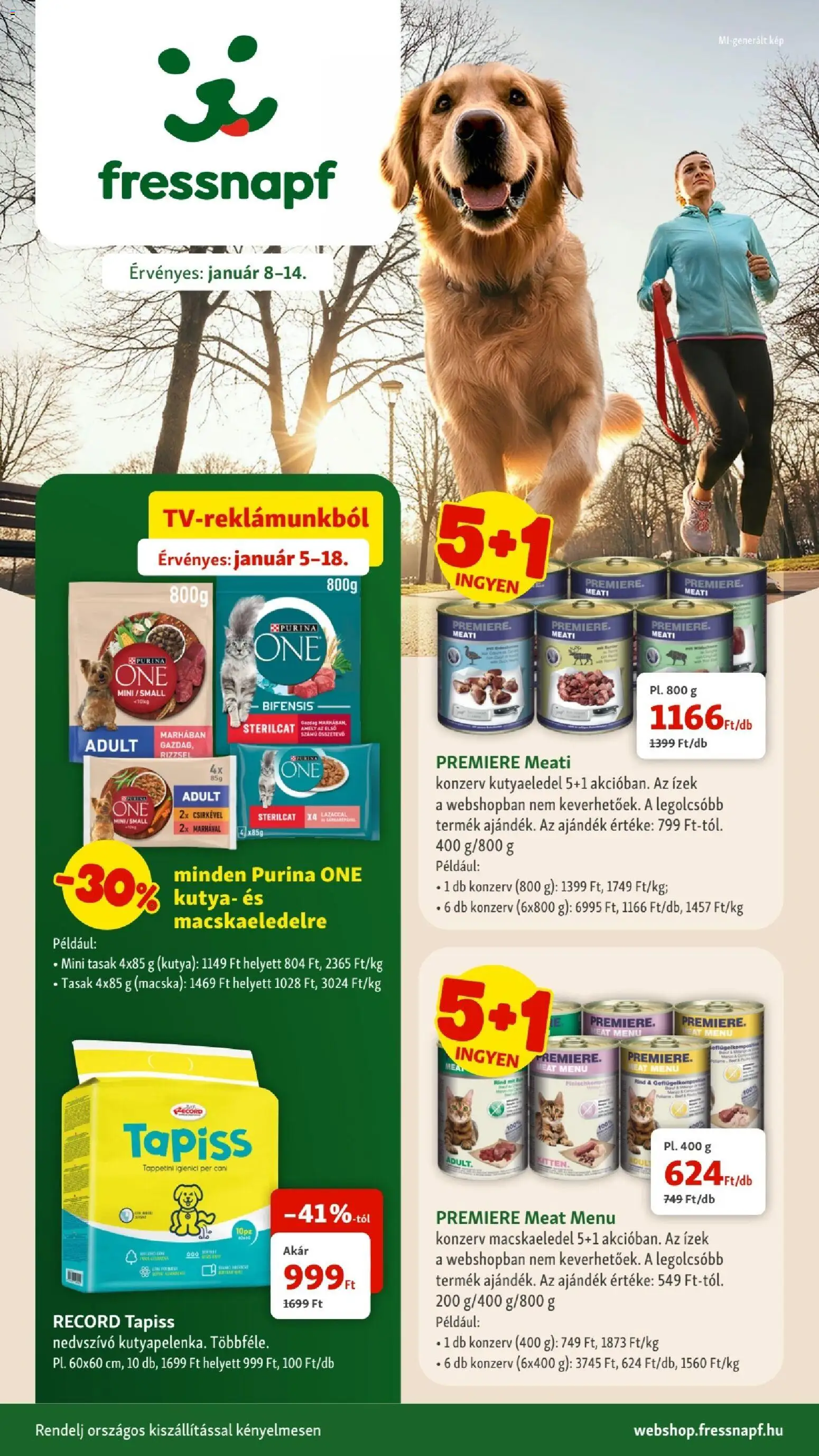 Fressnapf Akciós újság - 1oldal - érvényes 2026.01.08.-tól