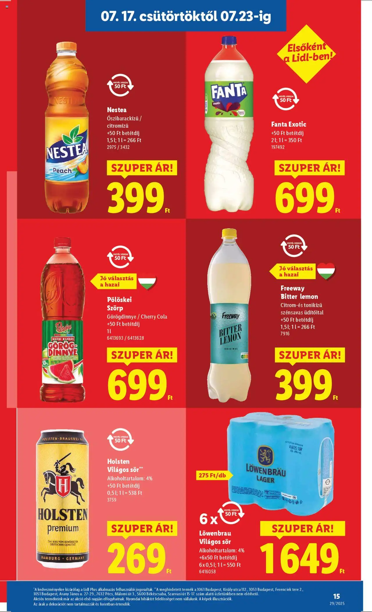 Lidl Akciós újság - 15oldal - érvényes 2025.07.17.-tól