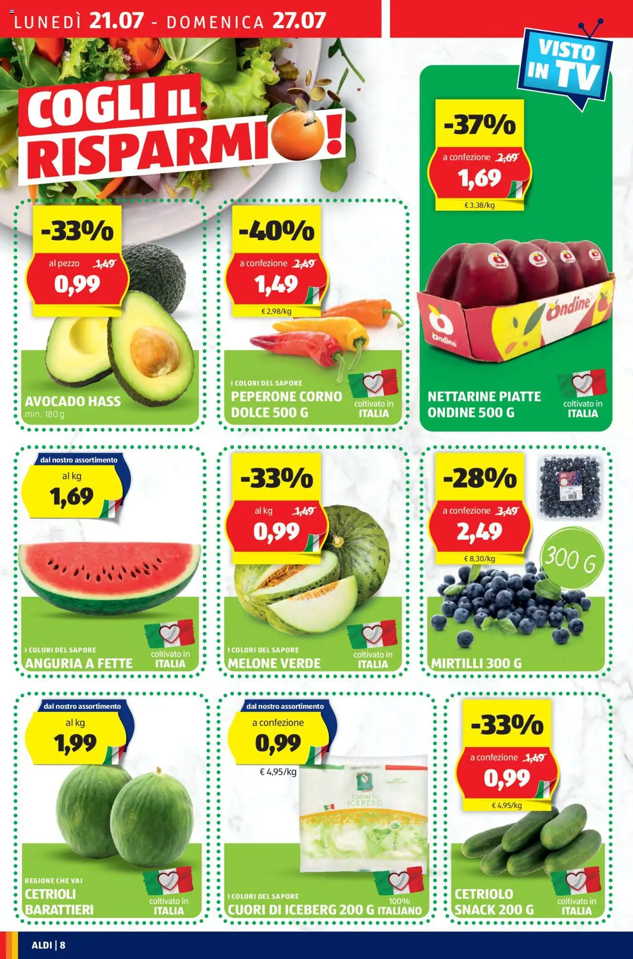 Volantino Aldi	 - pagina 8 - valido dal 21/07/2025
