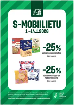 Esikatselu S-market - S-mobiilietu voimassa alkaen 01/01/2026