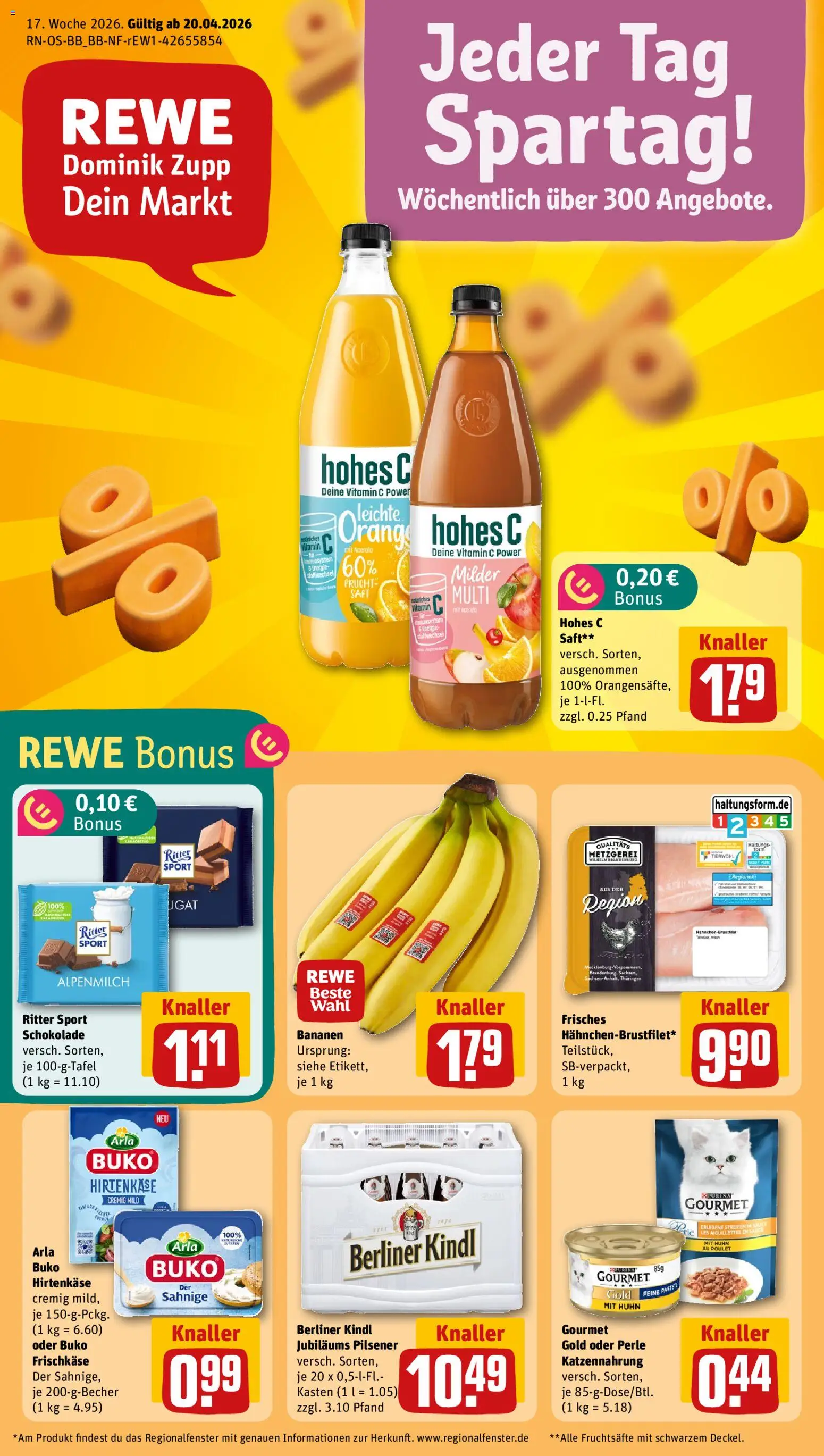 Rewe Prospekt 	 - Seite 1 - gültig ab 20.04.2026