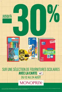 Aperçu Monoprix catalogue promotionnel valable à partir du 12/08/2025