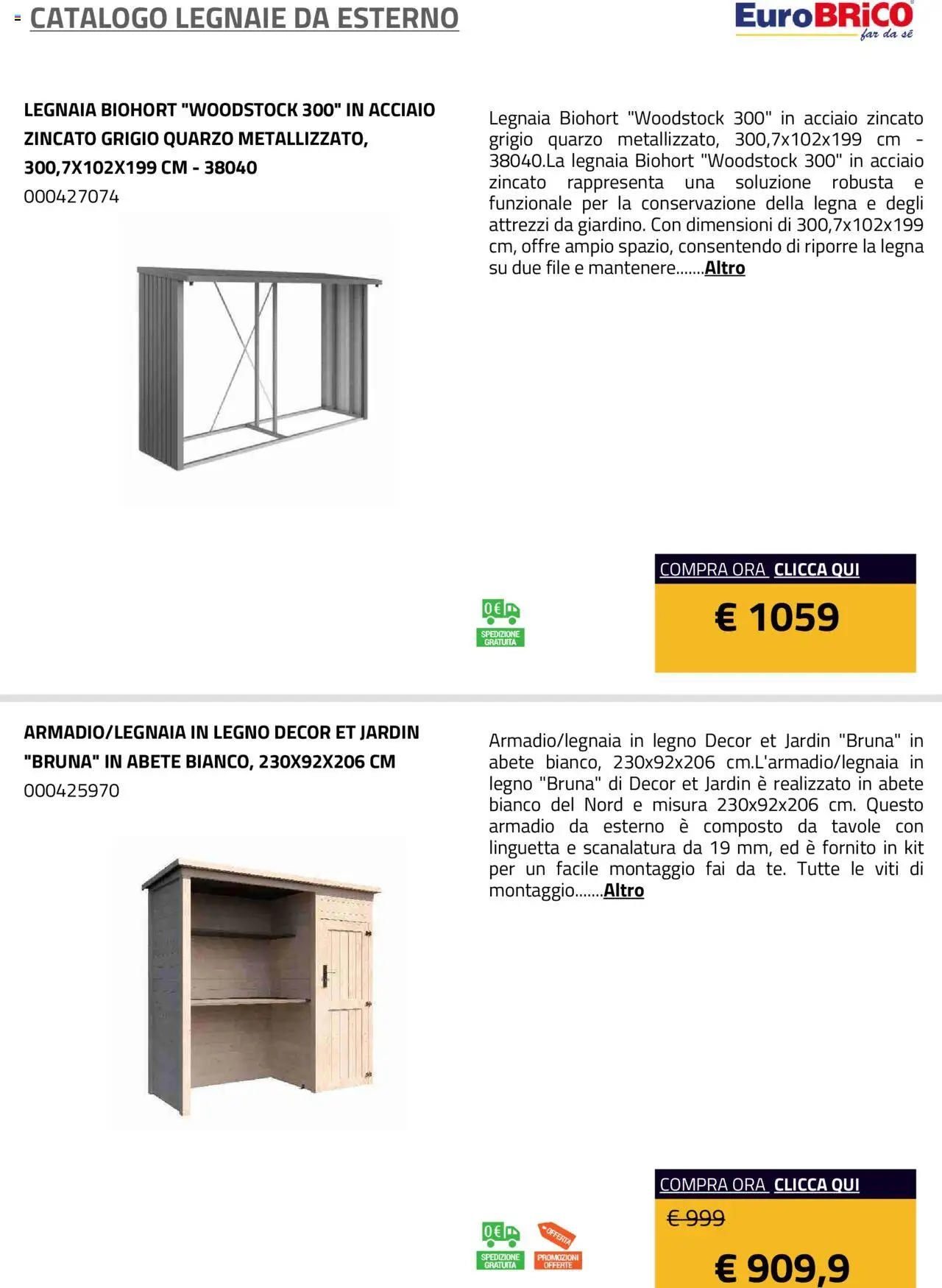 Eurobrico Legnaie da esterno catalogo - pagina 7 - valido dal 23/07/2025