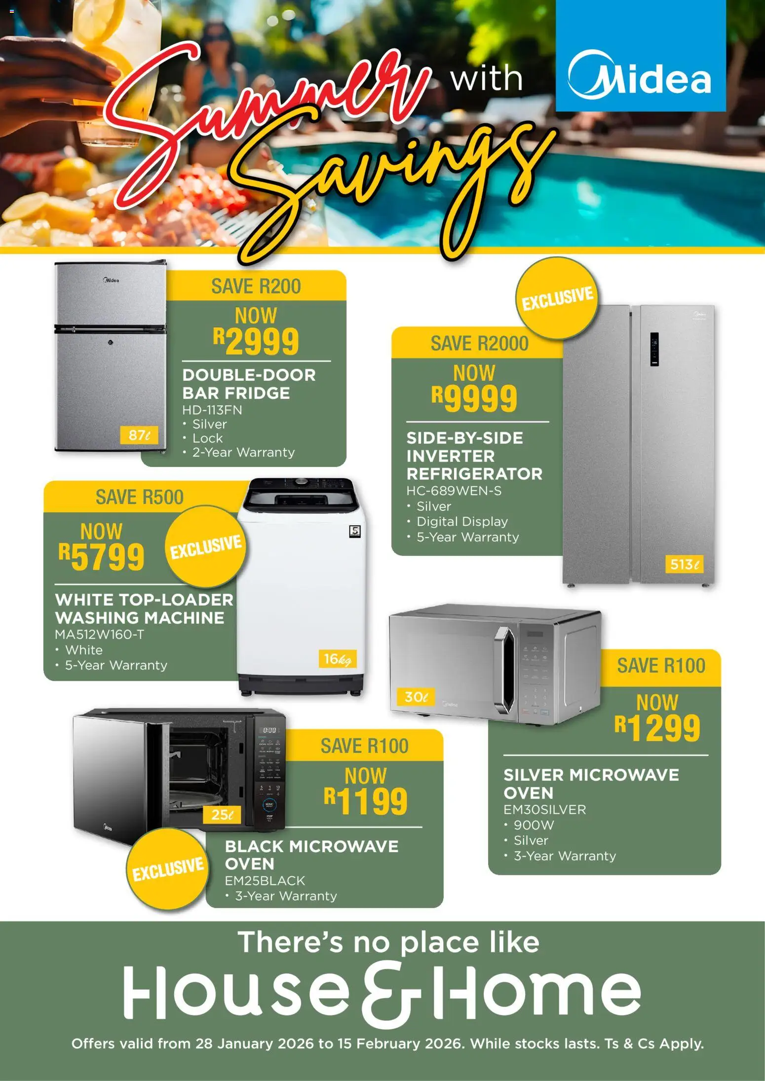House and Home Midea Summer Savings  - page 1- valid from 28/01/2026