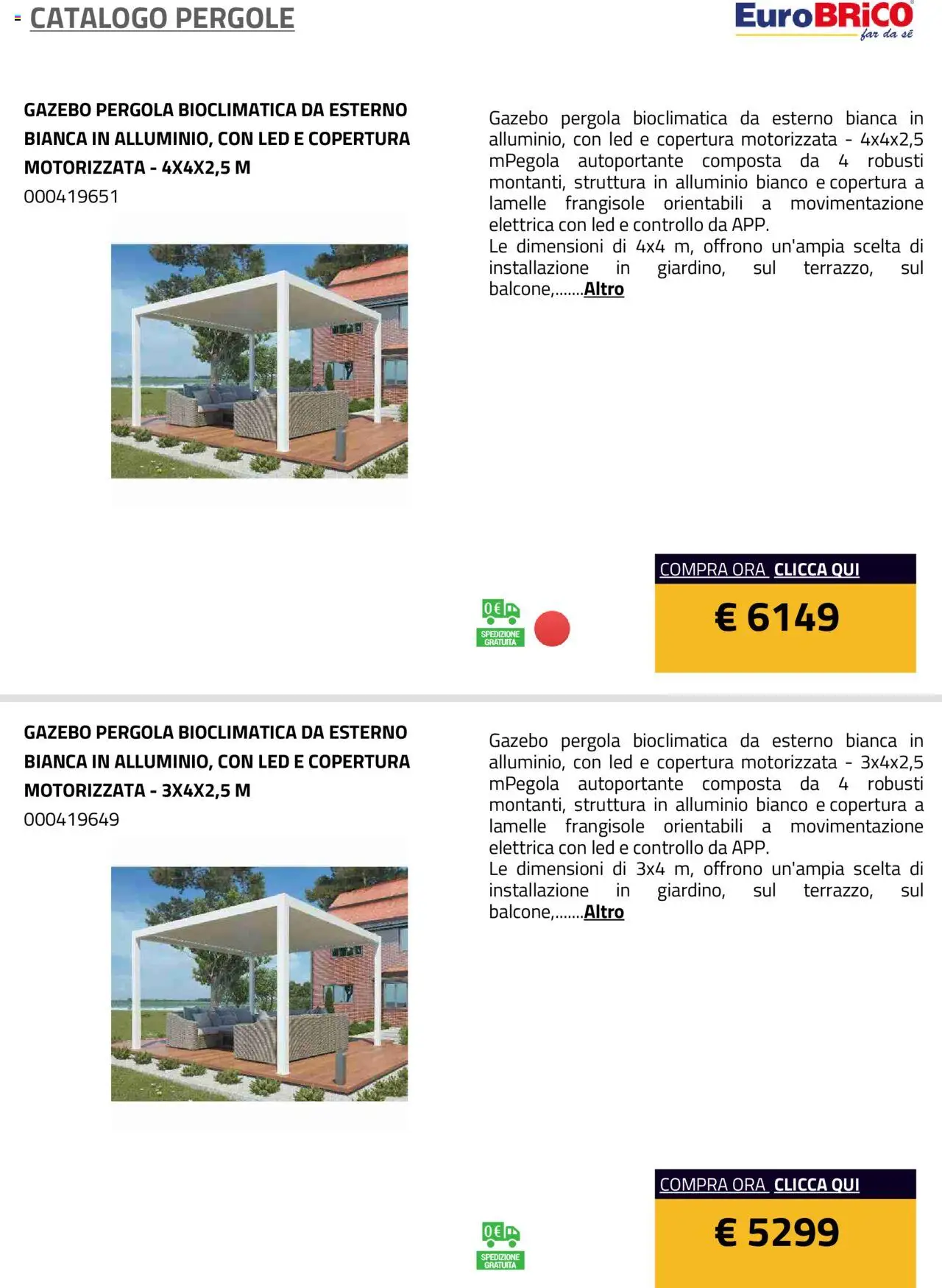 Eurobrico Pergole da esterno catalogo - pagina 27 - valido dal 23/07/2025