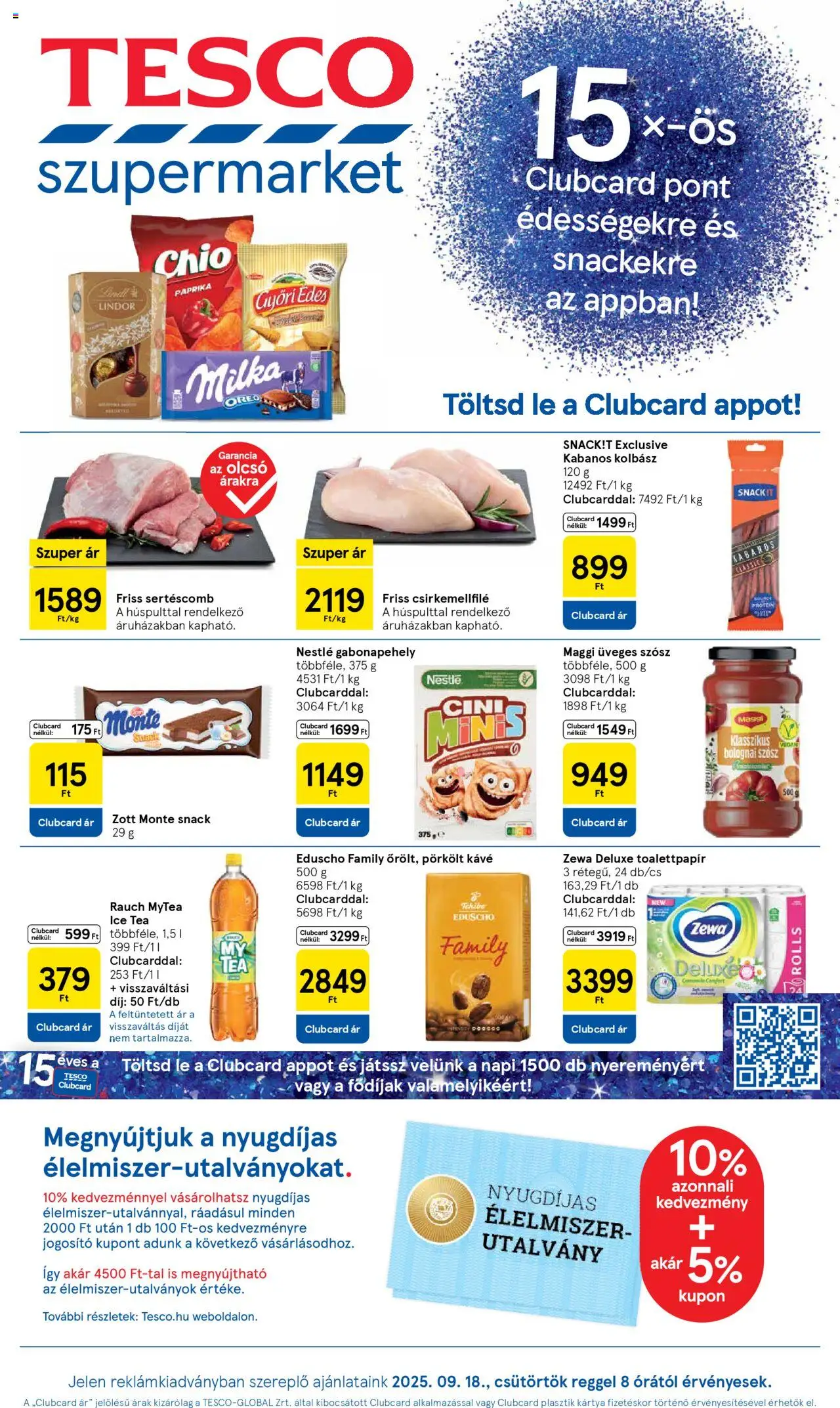 Tesco Szupermarket - Akciós újság  - 1oldal - érvényes 2025.09.18.-tól
