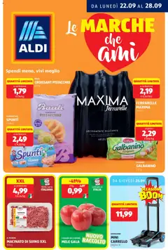Anteprima Volantino Aldi	 valida dal 22/09/2025