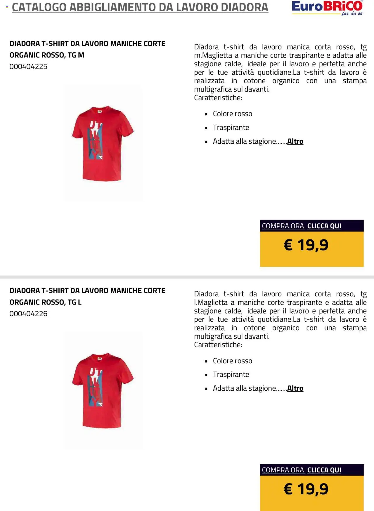 Eurobrico Abbigliamento da Lavoro Diadora catalogo - pagina 62 - valido dal 23/07/2025