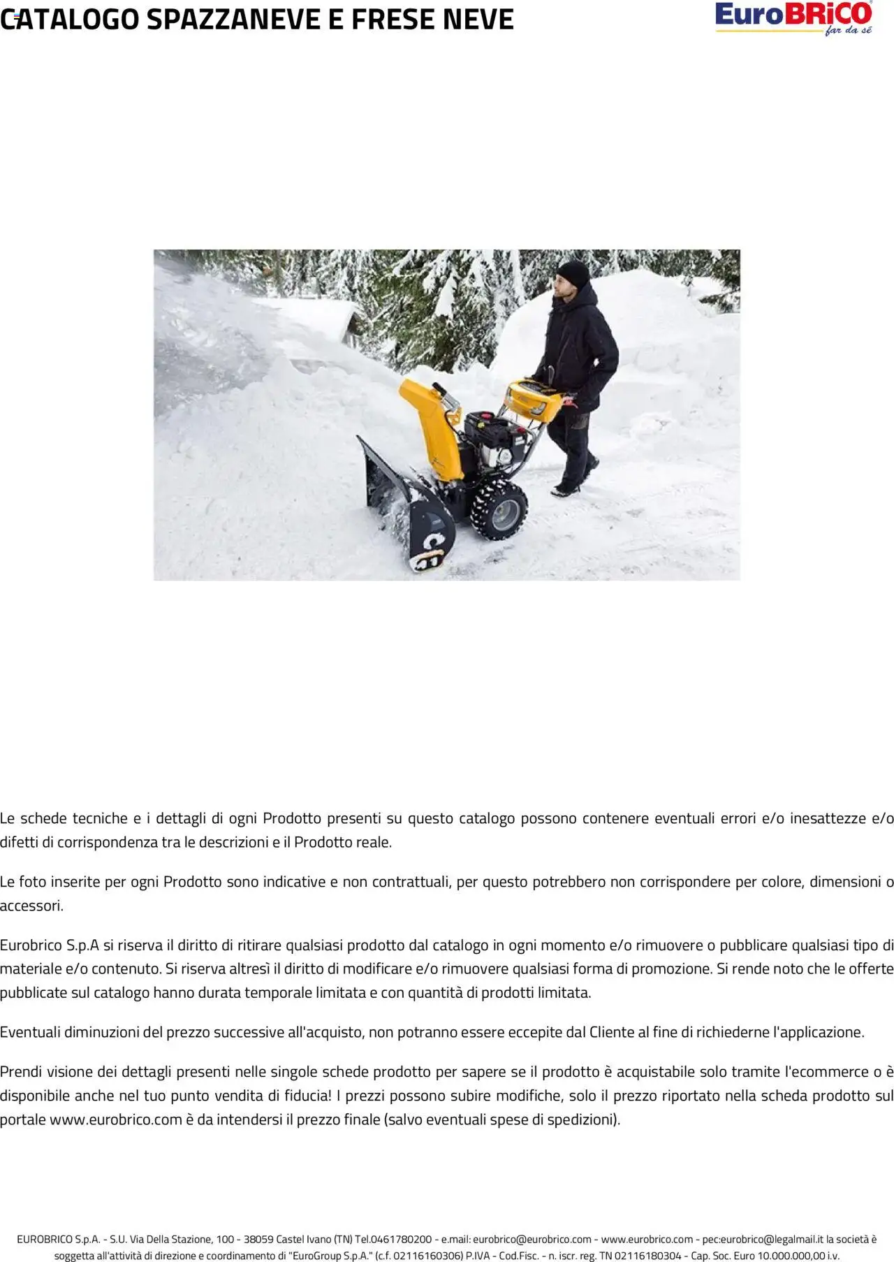 Eurobrico Spazzaneve e Frese neve catalogo - pagina 8 - valido dal 23/07/2025