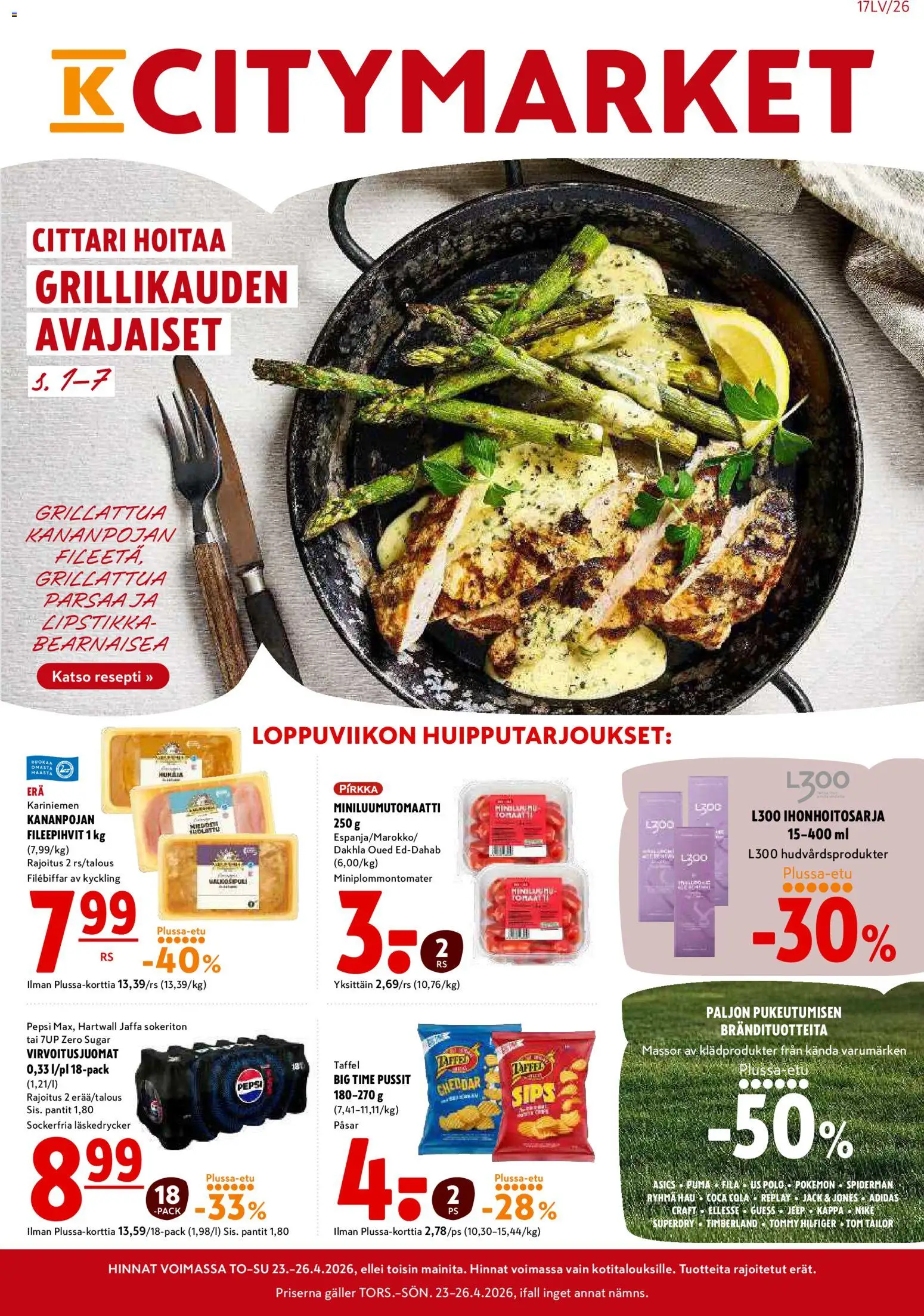 K-Citymarket tarjoukset - sivu 1- voimassa alkaen 23/04/2026