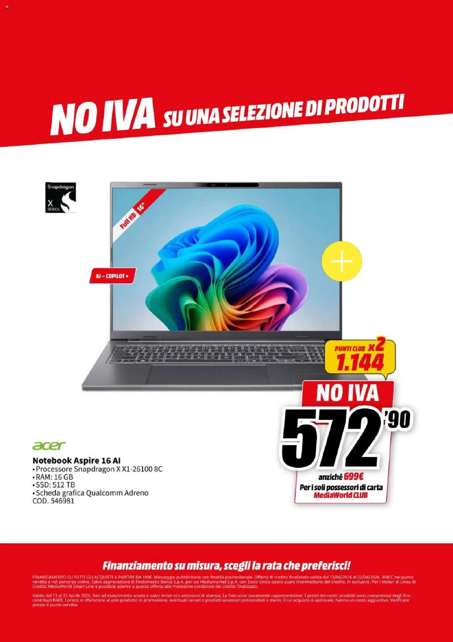 Media World volantino - pagina 60 - valido dal 13/04/2026