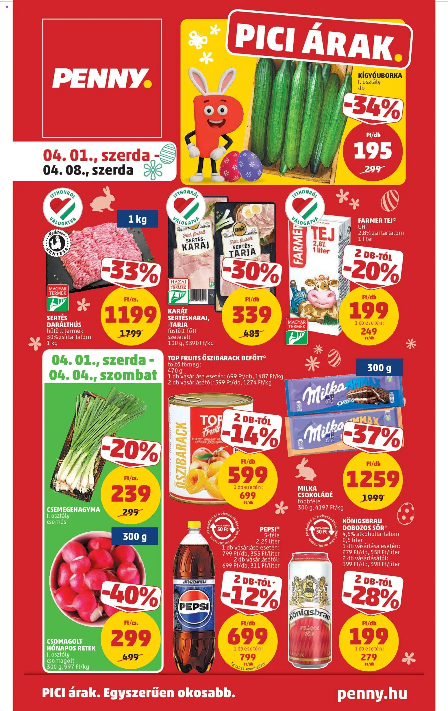 PENNY akciós újság - 1oldal - érvényes 2026.04.01.-tól