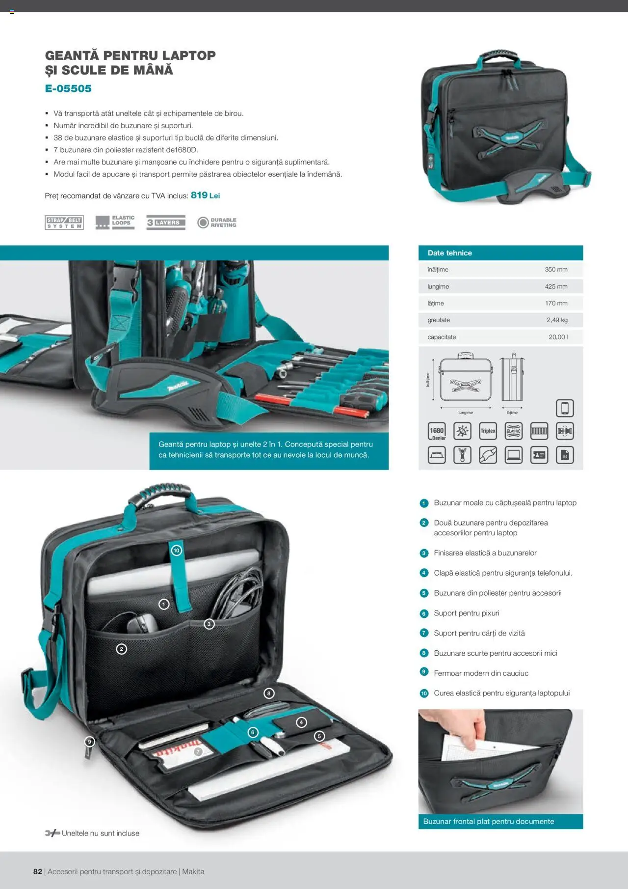 Makita catalog - Accesorii pentru transport si depozitare   - pagina 82- valabil de la 06.09.2021