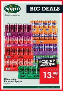 Sligro - Big Deals Cafetaria geldig vanaf 09-10-2025