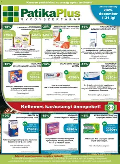 Előnézet PatikaPlus Akciós újság érvényes 2025.12.01.-tól