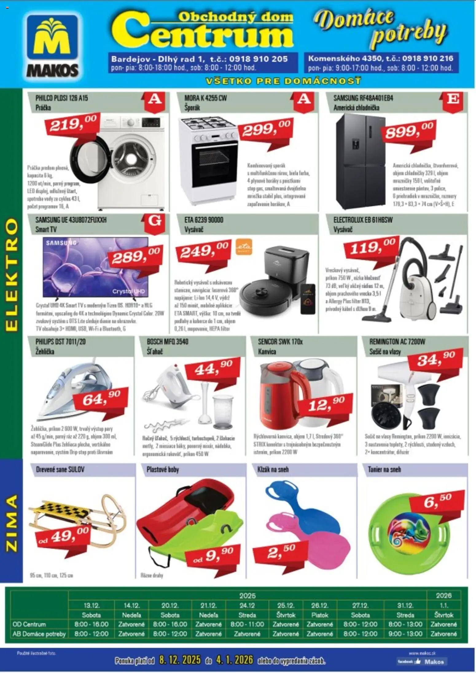 Makos domáce potreby - strana 1- platný od 08.12.2025