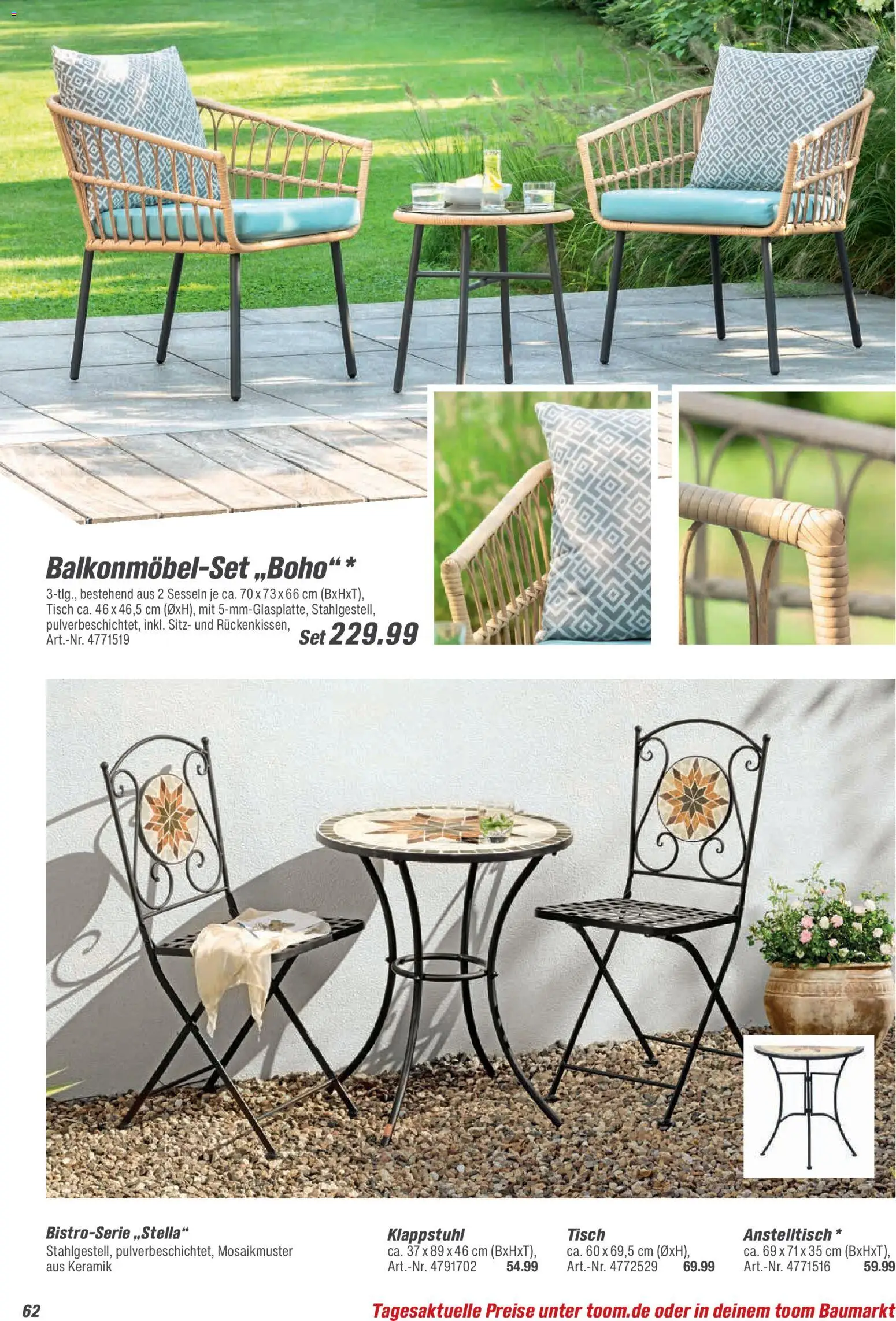 Toom Baumarkt  Gartenmöbel & Solar-Leuchten 2026 - Seite 62 - gültig ab 01.01.2026