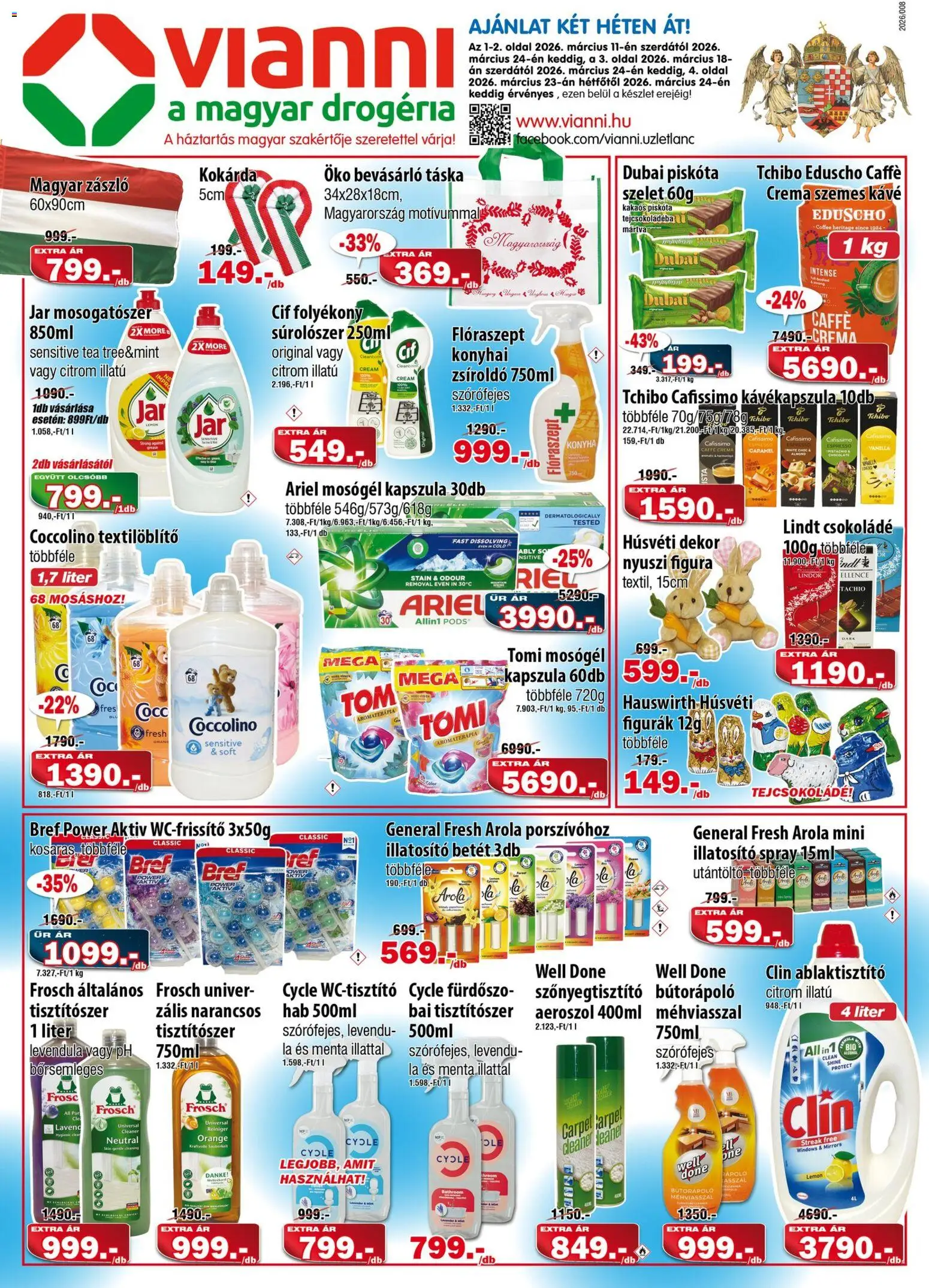 Vianni akciós újság - 1oldal - érvényes 2026.03.11.-tól
