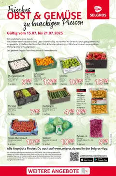 Vorschau Selgros Obst & Gemüse gültig ab 15.07.2025