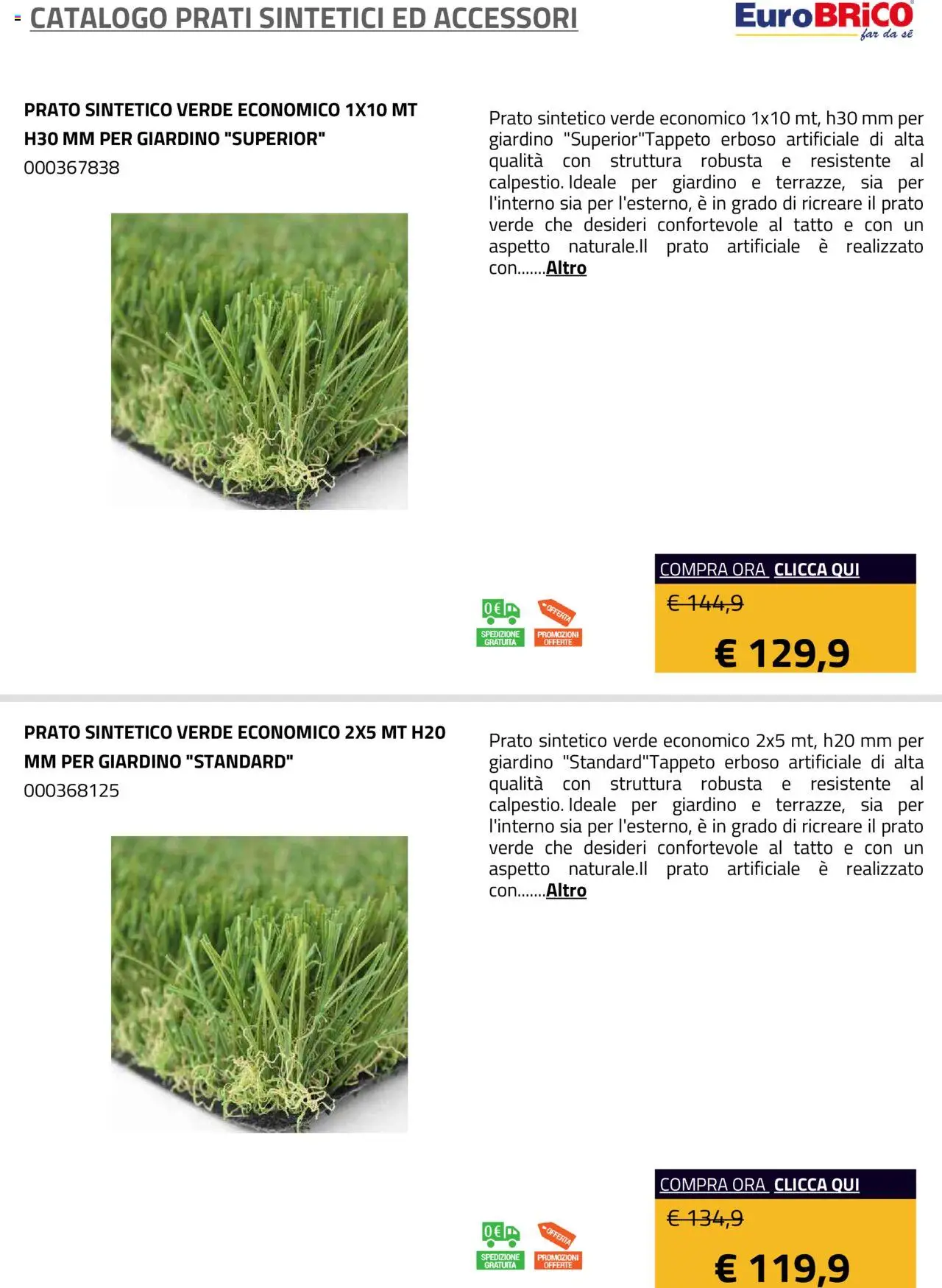 Eurobrico Prati sintetici ed Accessori catalogo - pagina 9 - valido dal 23/07/2025