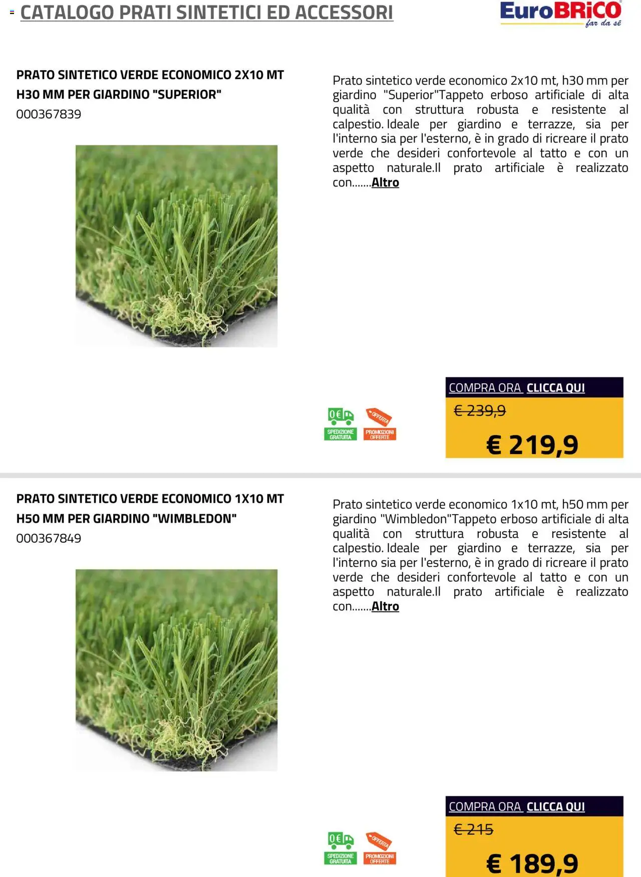 Eurobrico Prati sintetici ed Accessori catalogo - pagina 5 - valido dal 23/07/2025