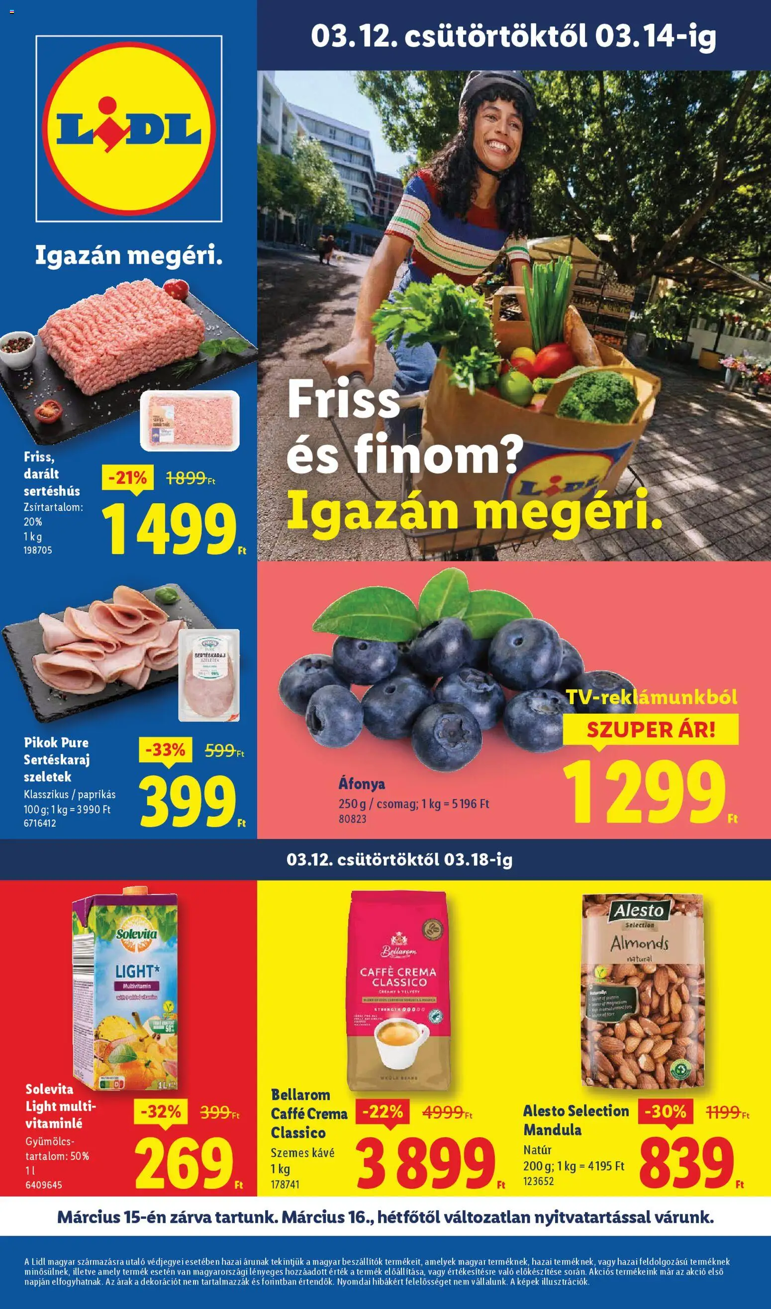 Lidl akciós újság - 1oldal - érvényes 2026.03.12.-tól