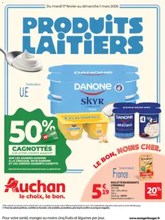 Auchan - Produits laitiers geldig vanaf 17/02/2026