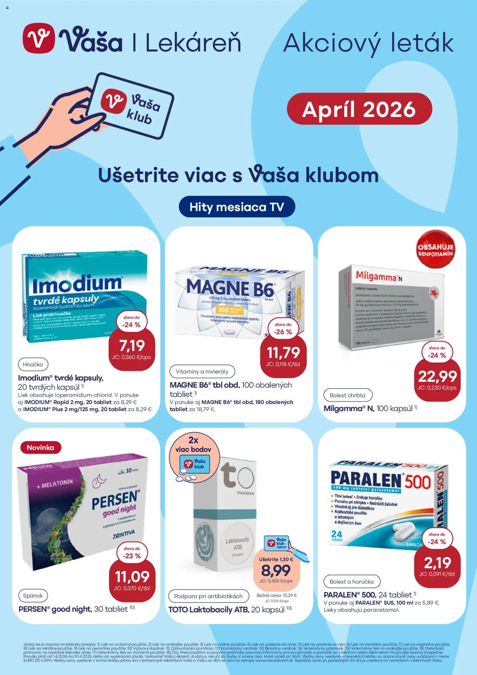 Vaša lekáreň leták - strana 1- platný od 01.04.2026