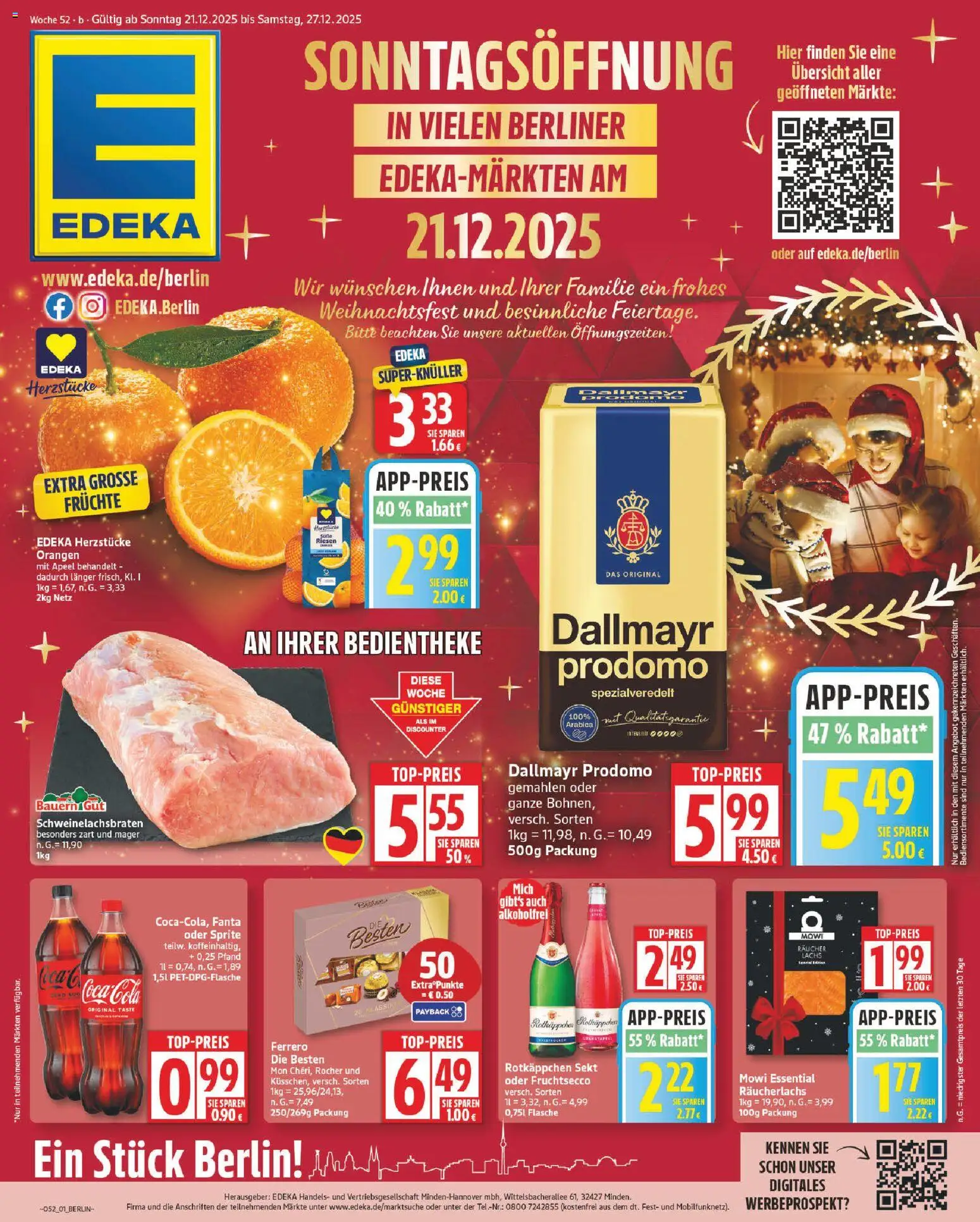 Edeka Prospekt 	 - Seite 1 - gültig ab 21.12.2025