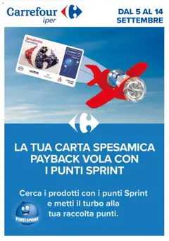 Anteprima Carrefour Iper Punti Sprint Payback catalogo valida dal 05/09/2025