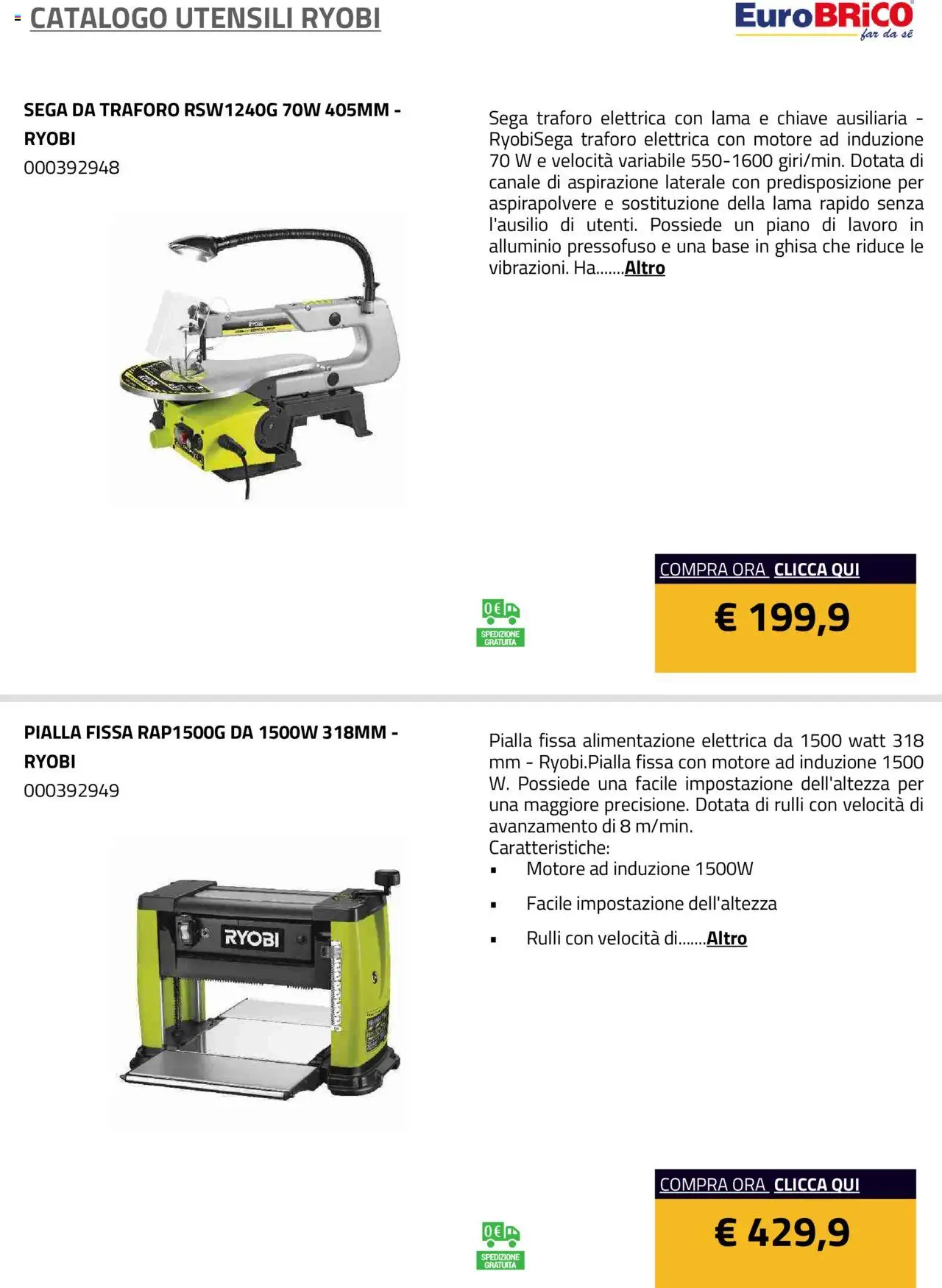 Eurobrico Utensili Ryobi catalogo - pagina 25 - valido dal 23/07/2025