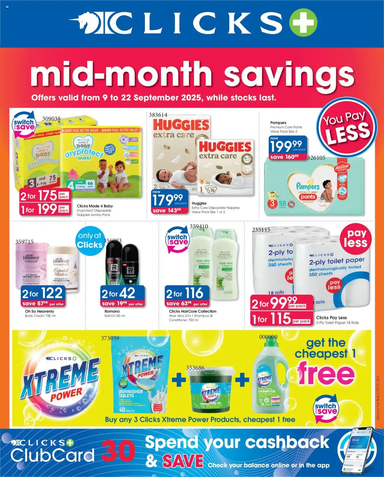 Clicks - Mid-Month Savings - page 1- valid from 09/09/2025