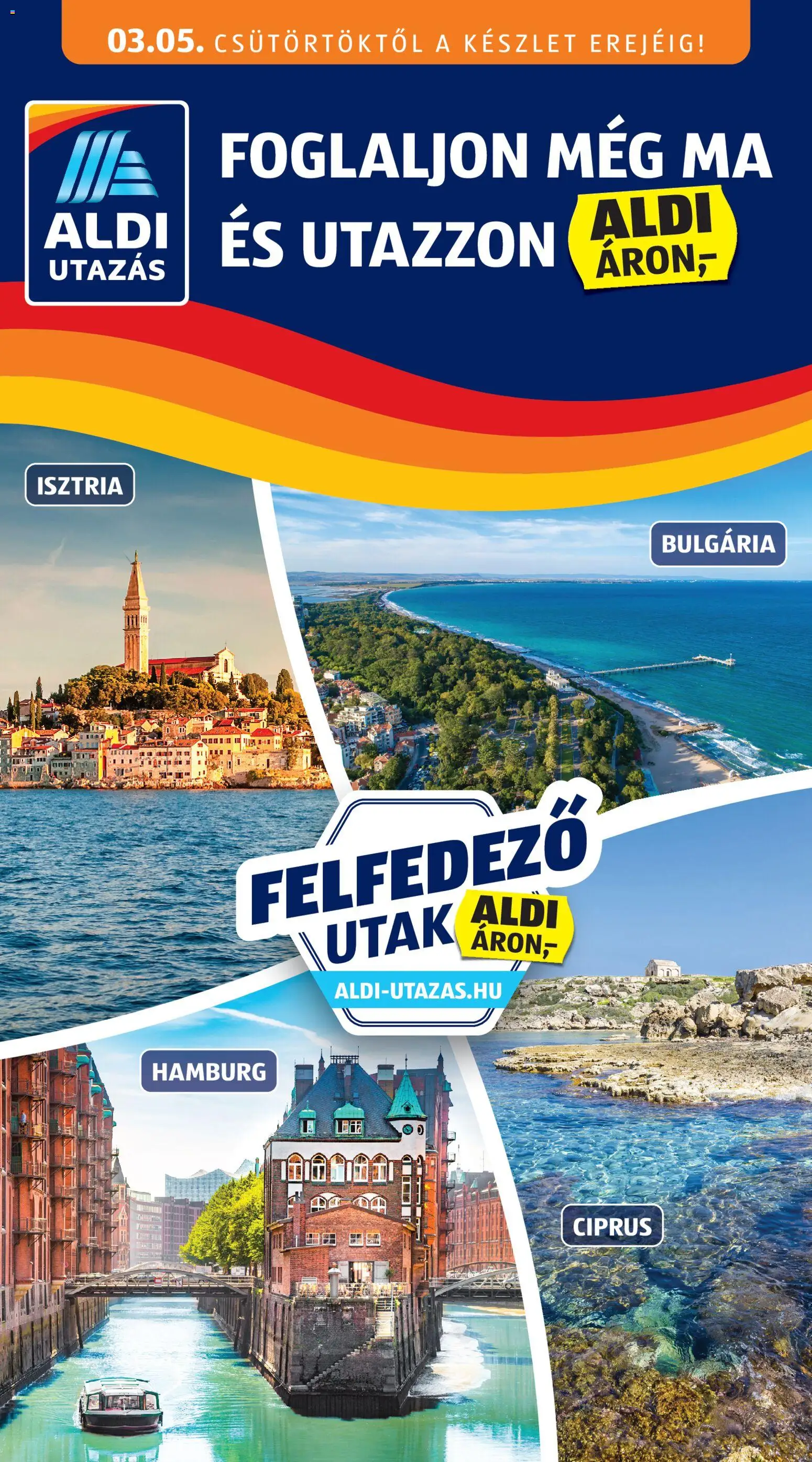 Aldi Utazás katalógus - 1oldal - érvényes 2026.03.05.-tól