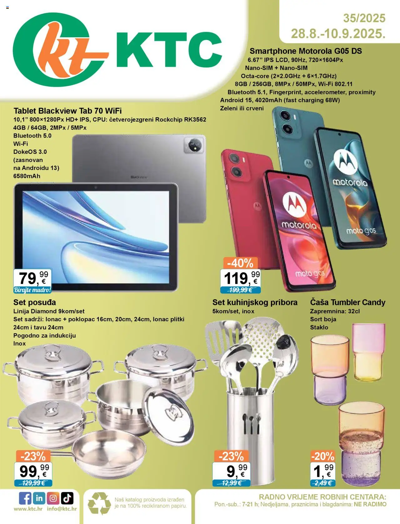 Katalog Tehnike i posuđa KTC - stranica 1- važeći od 28.08.2025