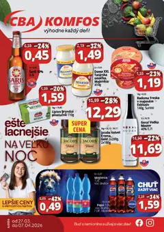 CBA Komfos leták platný od 27.03.2026