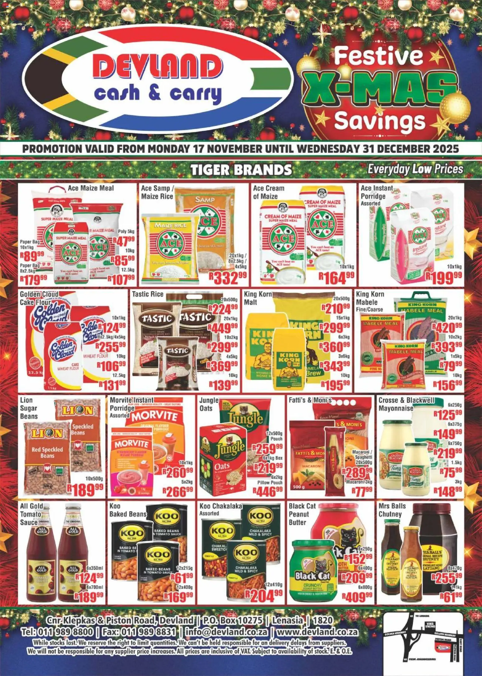 Devland - Monthly Specials - page 1- valid from 17/11/2025