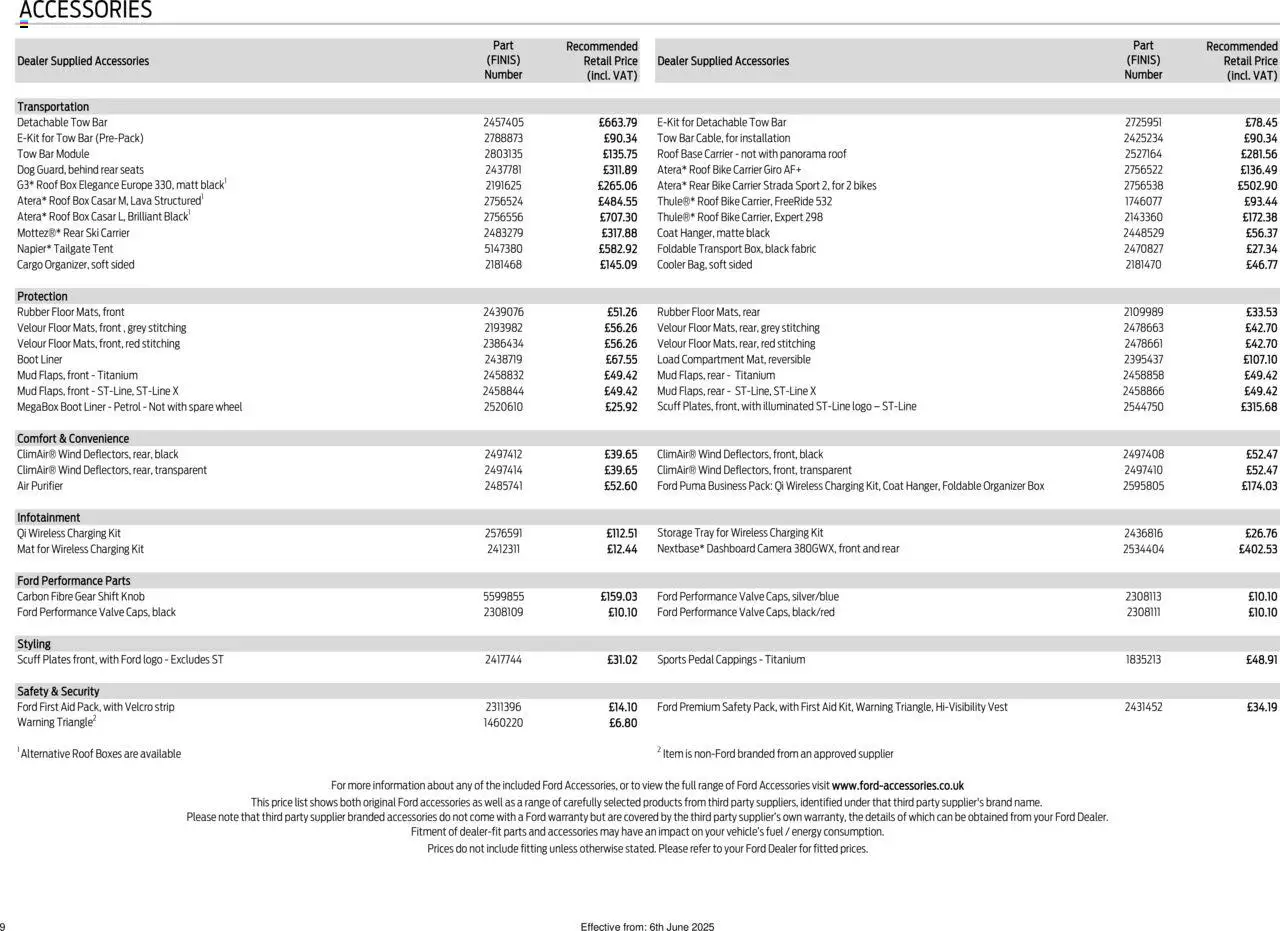 Ford - New All-Electric Ford Puma Gen-E - page 9- valid from 06/06/2025
