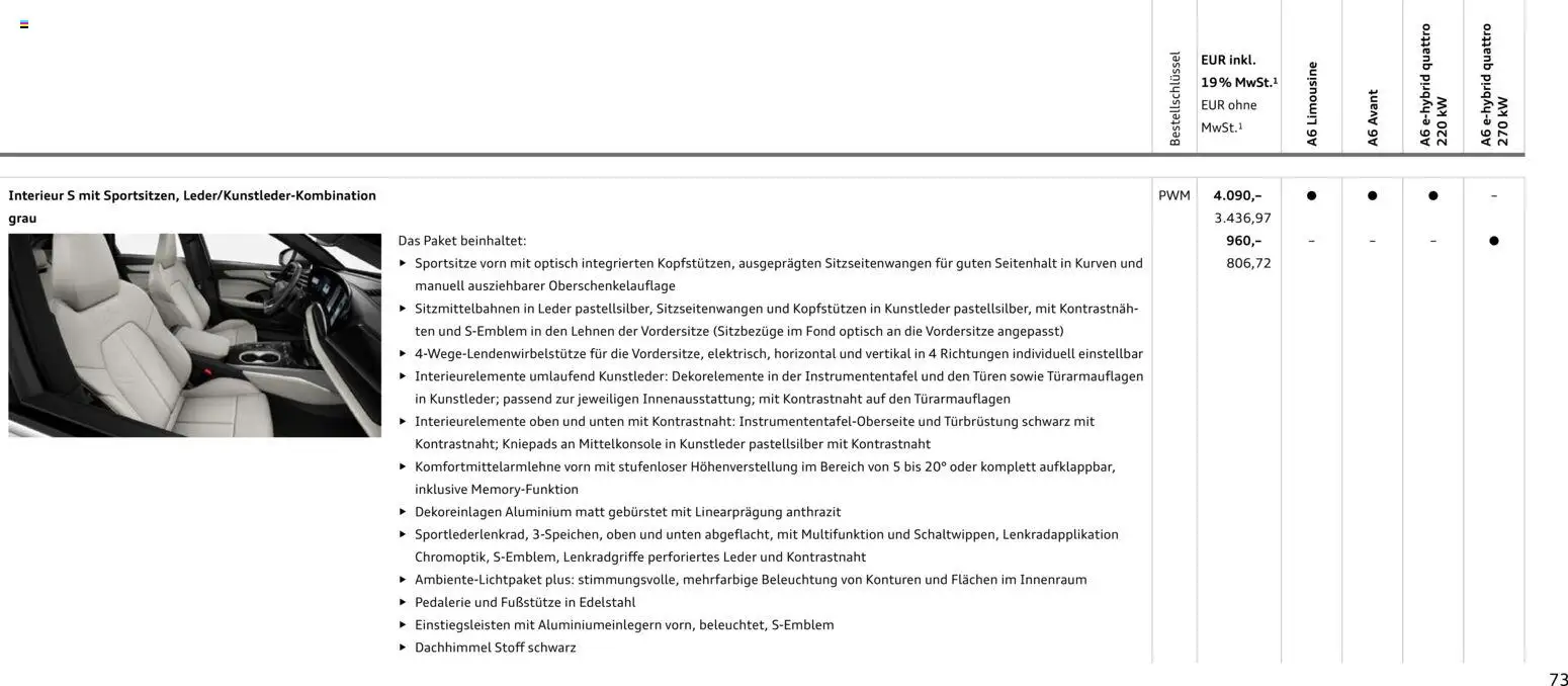 Audi A6 - Seite 73 - gültig ab 28.10.2025