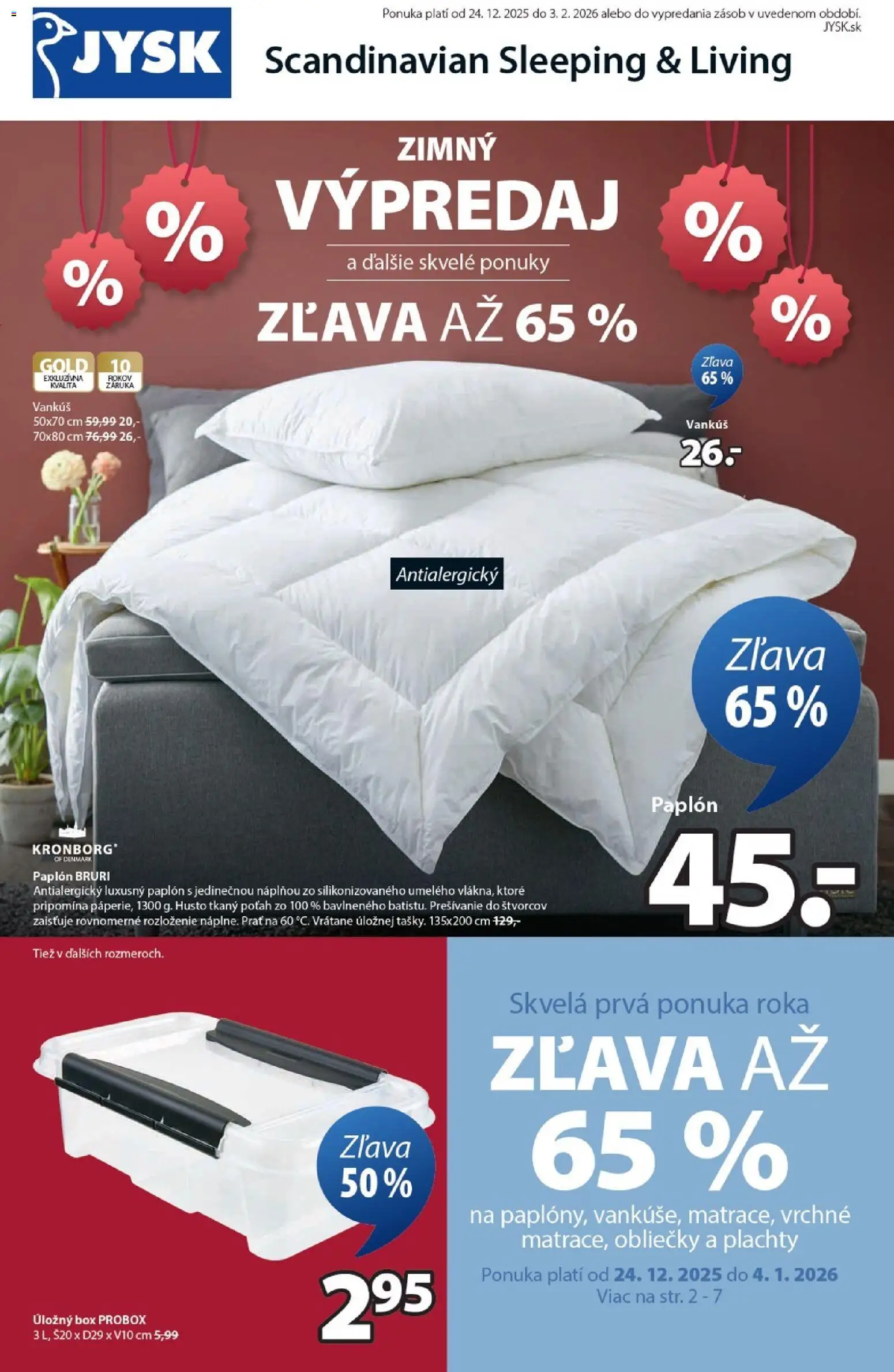 JYSK leták - strana 1- platný od 24.12.2025