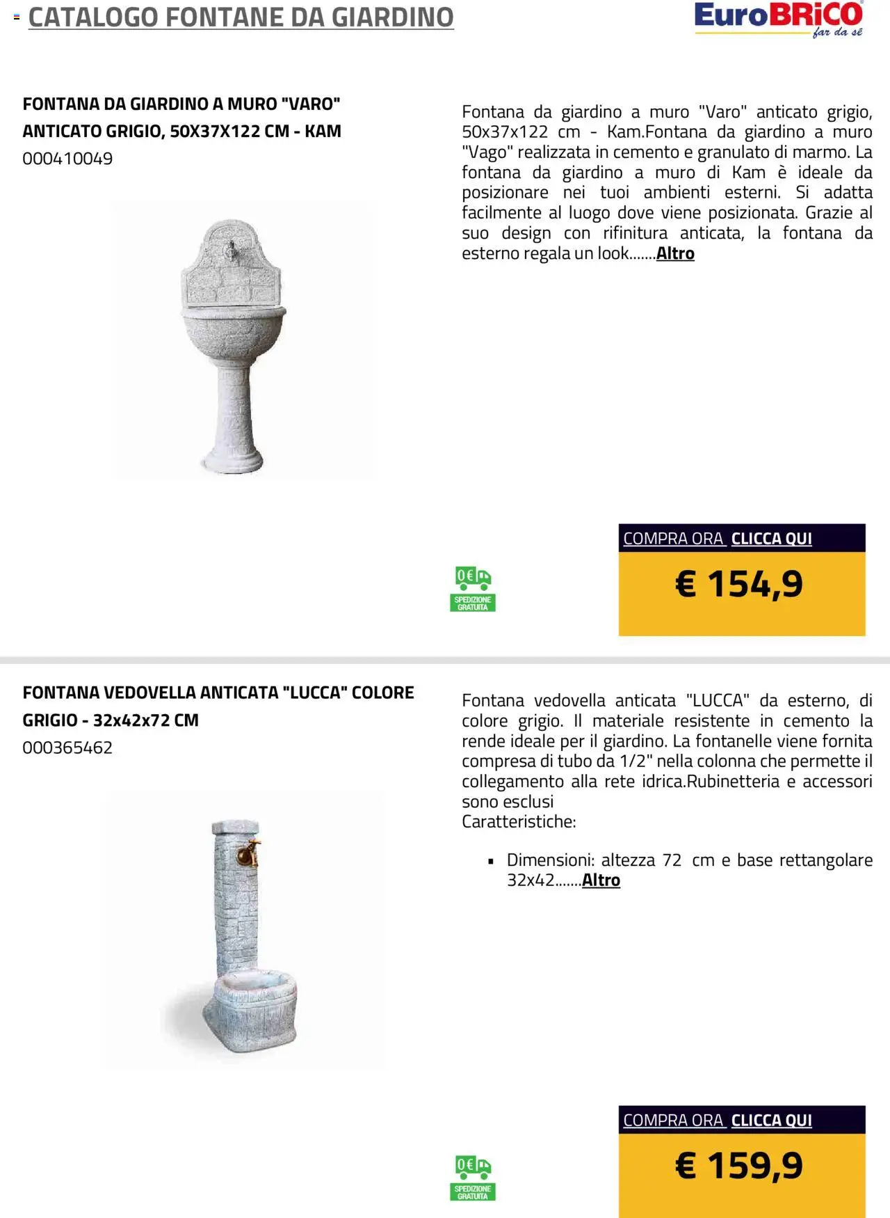 Eurobrico Fontane da Giardino catalogo - pagina 13 - valido dal 23/07/2025