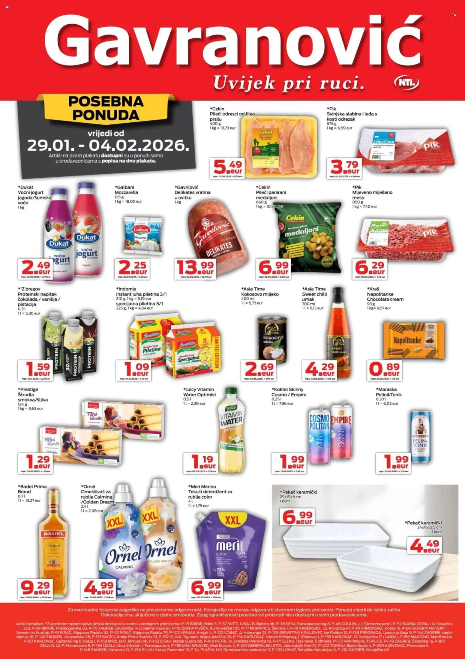 Katalog Gavranović - stranica 1- važeći od 29.01.2026