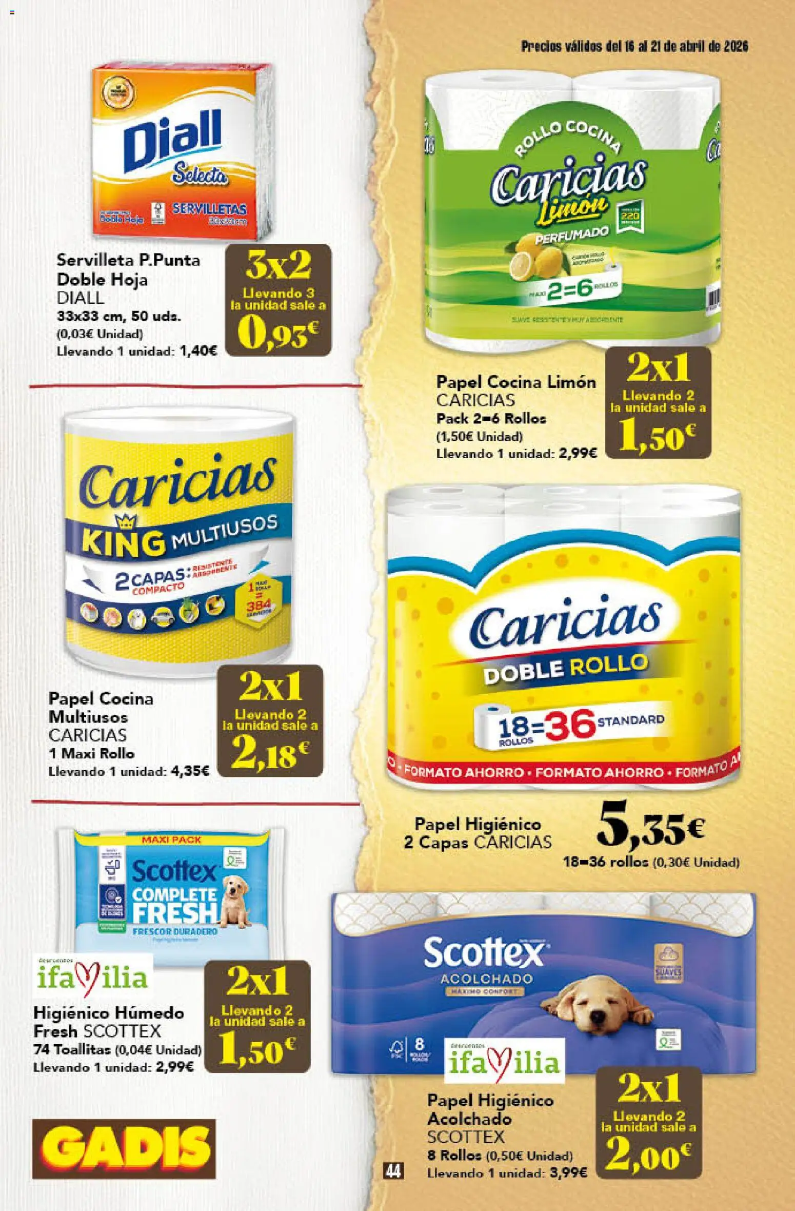 Gadis folleto - Página de 44 - Válido desde 16/04/2026