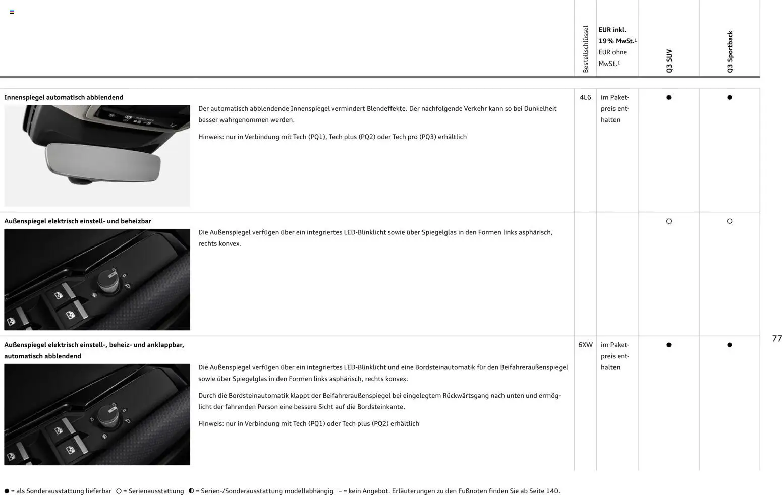 Audi Q3 - Seite 77 - gültig ab 29.01.2026