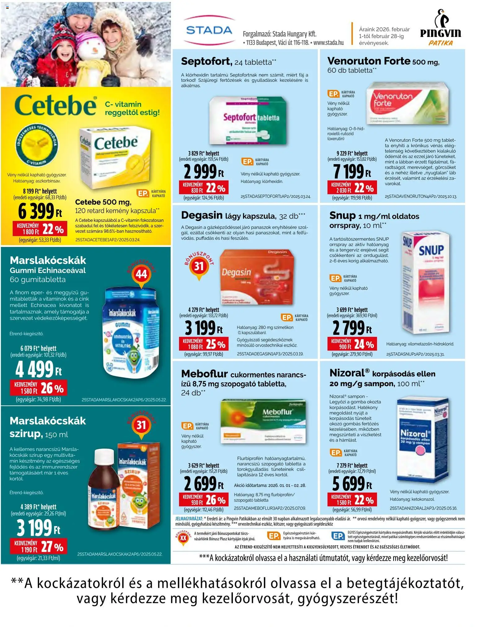 Pingvin Patika - Pingvin Árhírek Extra - 1oldal - érvényes 2026.02.01.-tól