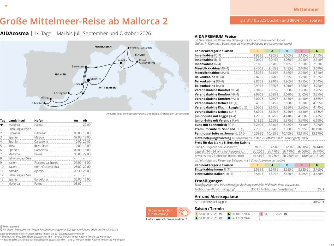 Aida Sommer 2026 - Seite 143 - gültig ab 01.03.2026