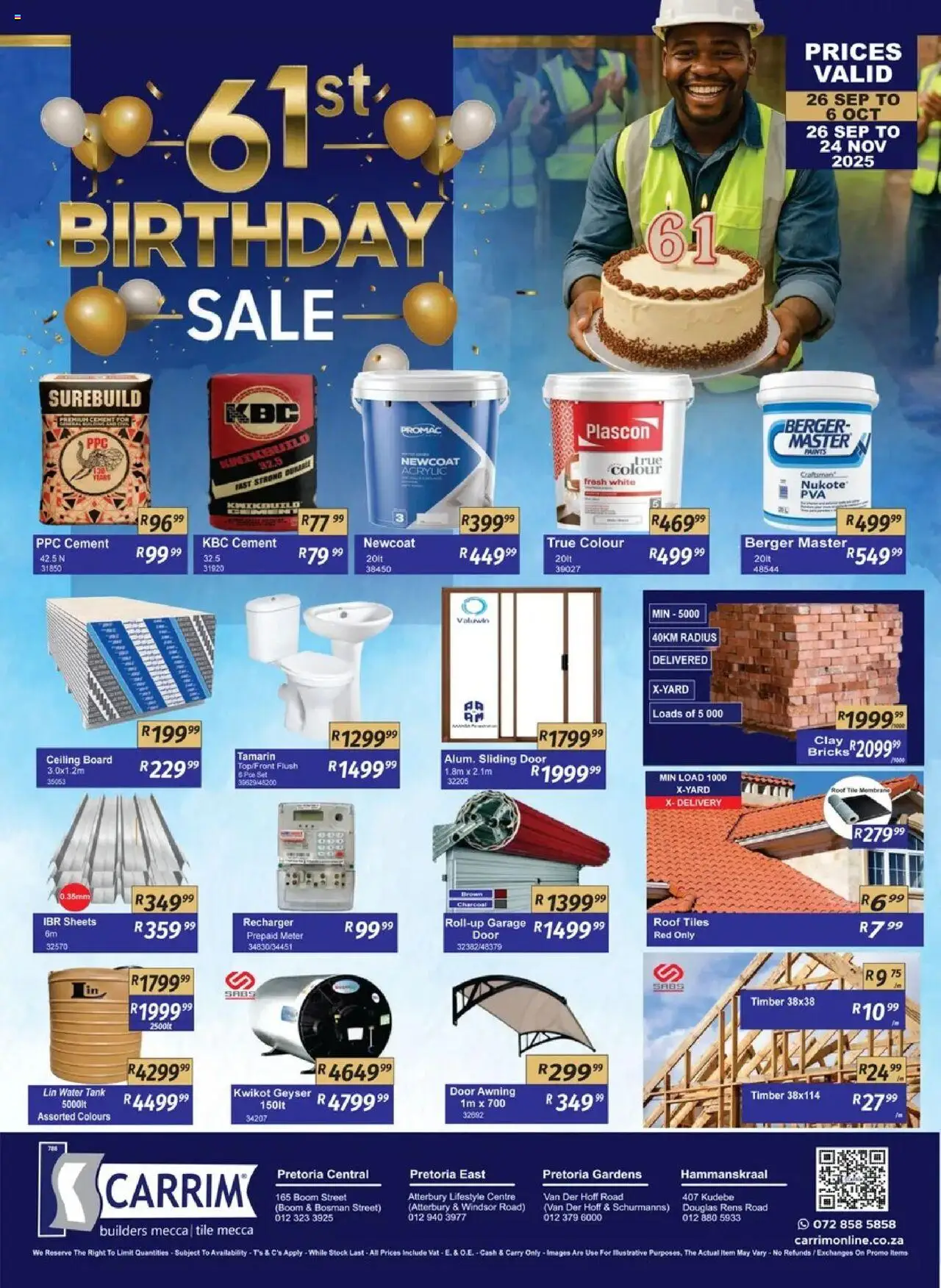 K. Carrim Specials - page 1- valid from 26/09/2025