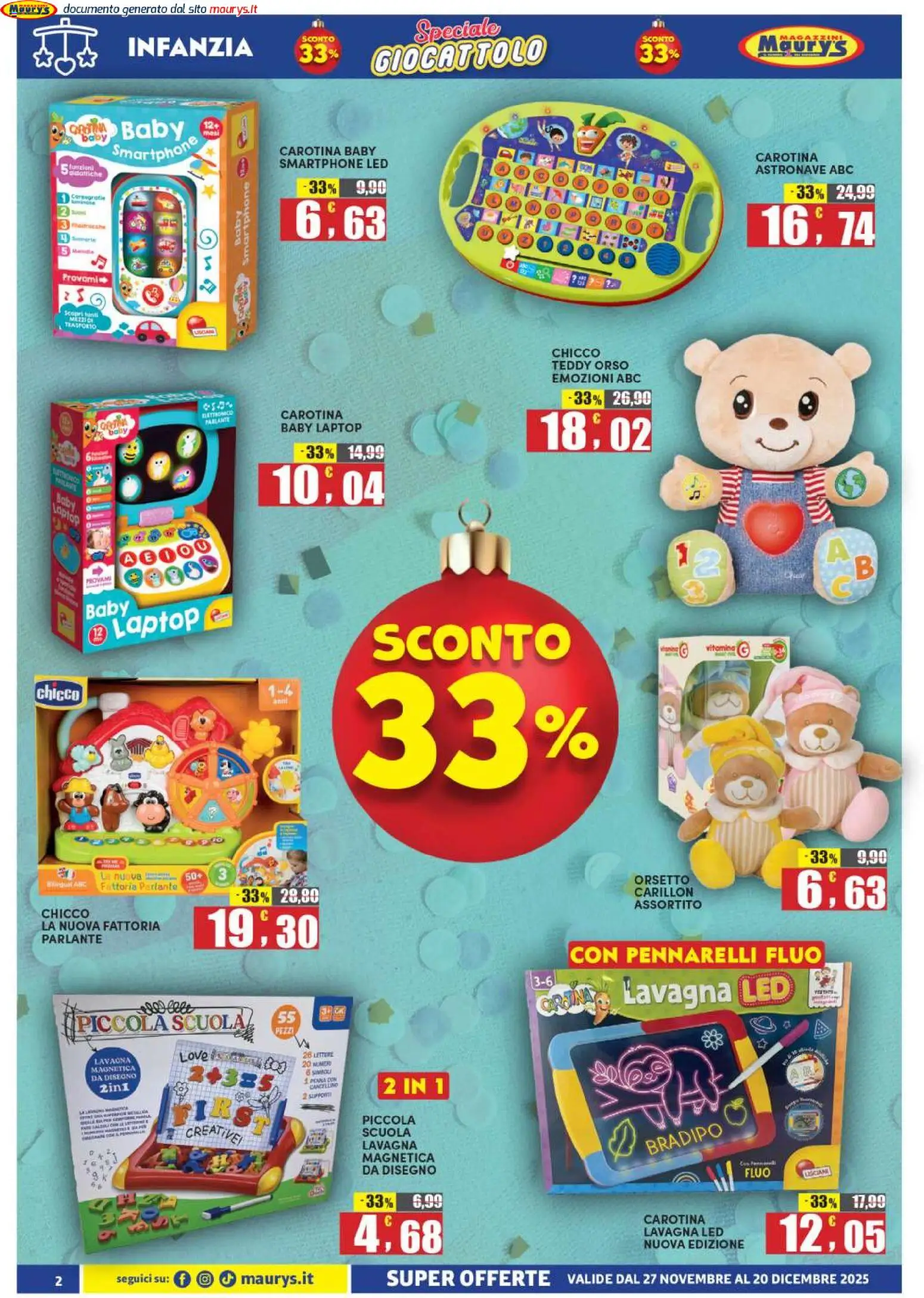 Maury's Giocattolo catalogo - pagina 2 - valido dal 27/11/2025