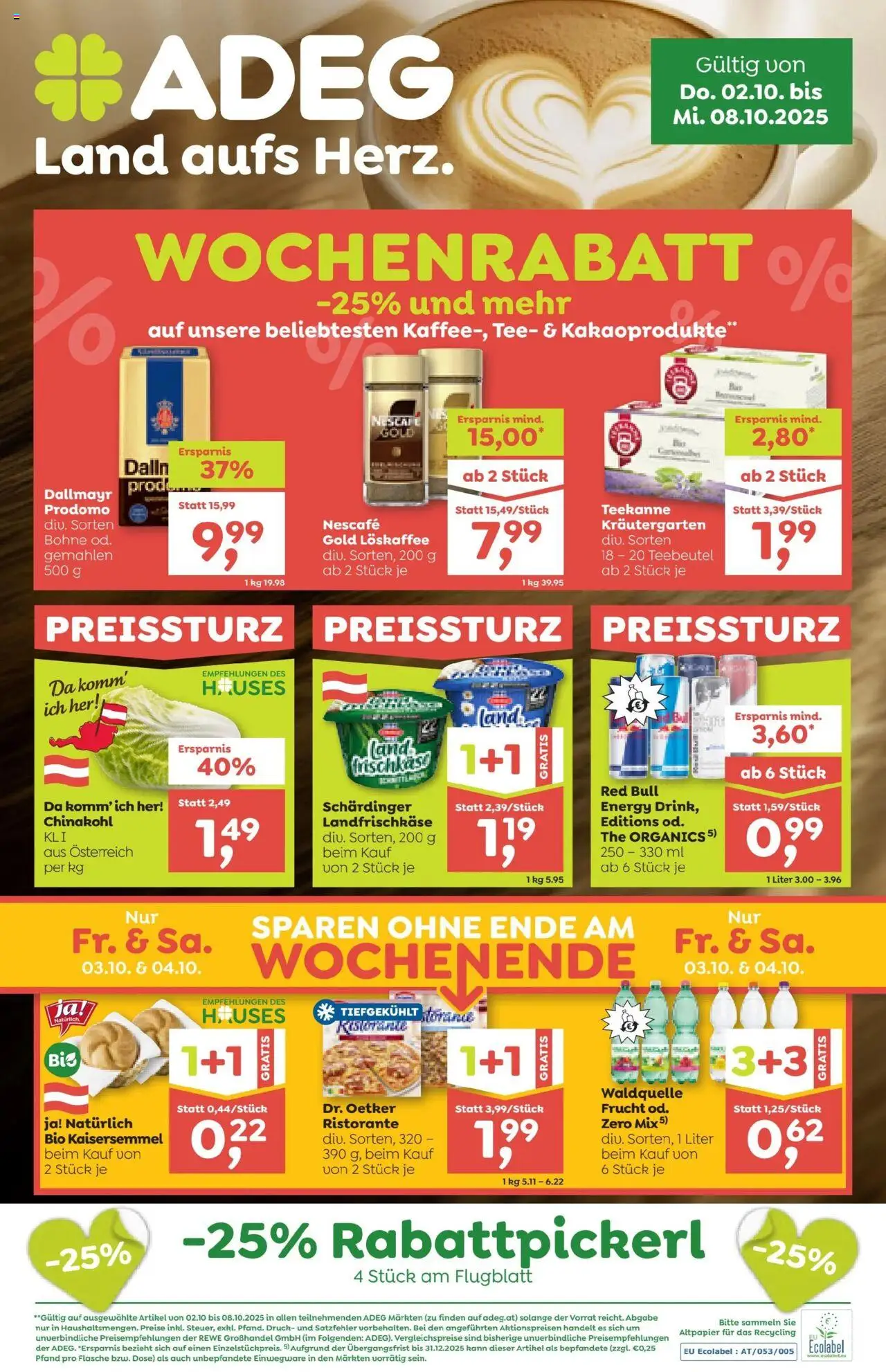 ADEG Flugblatt - Seite 1- gültig ab 02.10.2025
